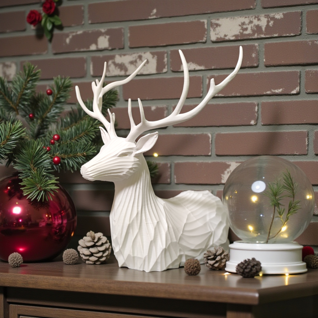 Sculpture #44 – Abstract stag sculpture – commercial STL model for 3D printing by Deltaprints