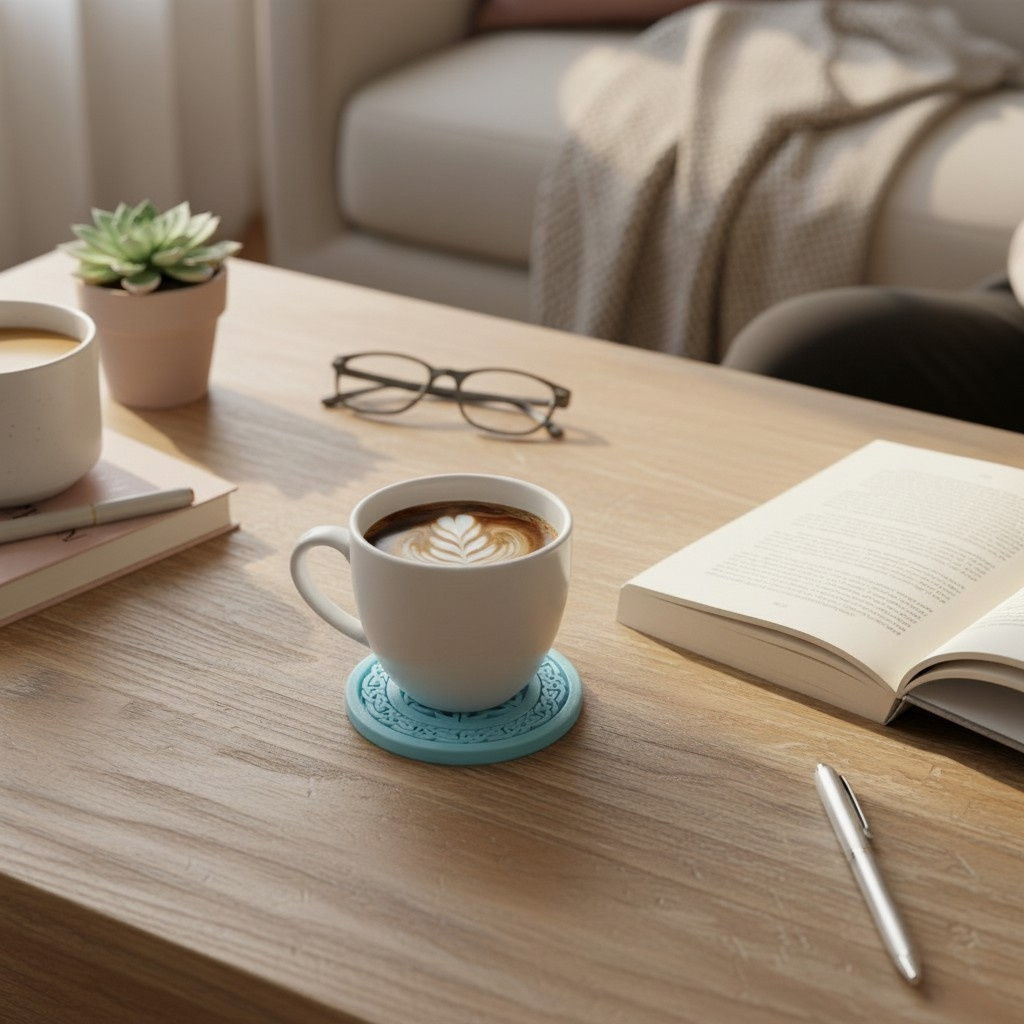Coaster with Celtic decor 3D print product image 3 by Deltaprints
