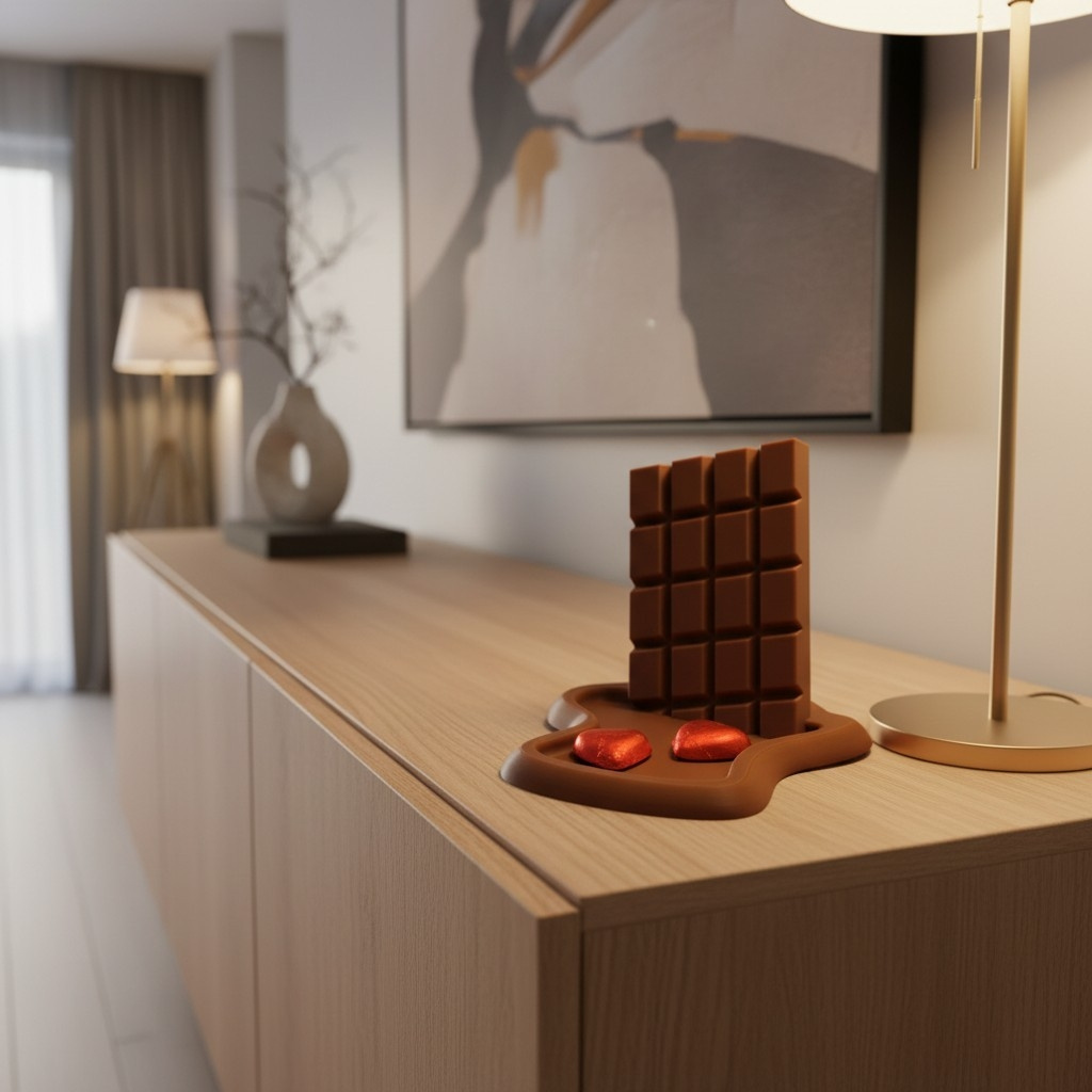 Entryway Key Tray – „Melting Chocolate“ 3D print product image 2 by Deltaprints