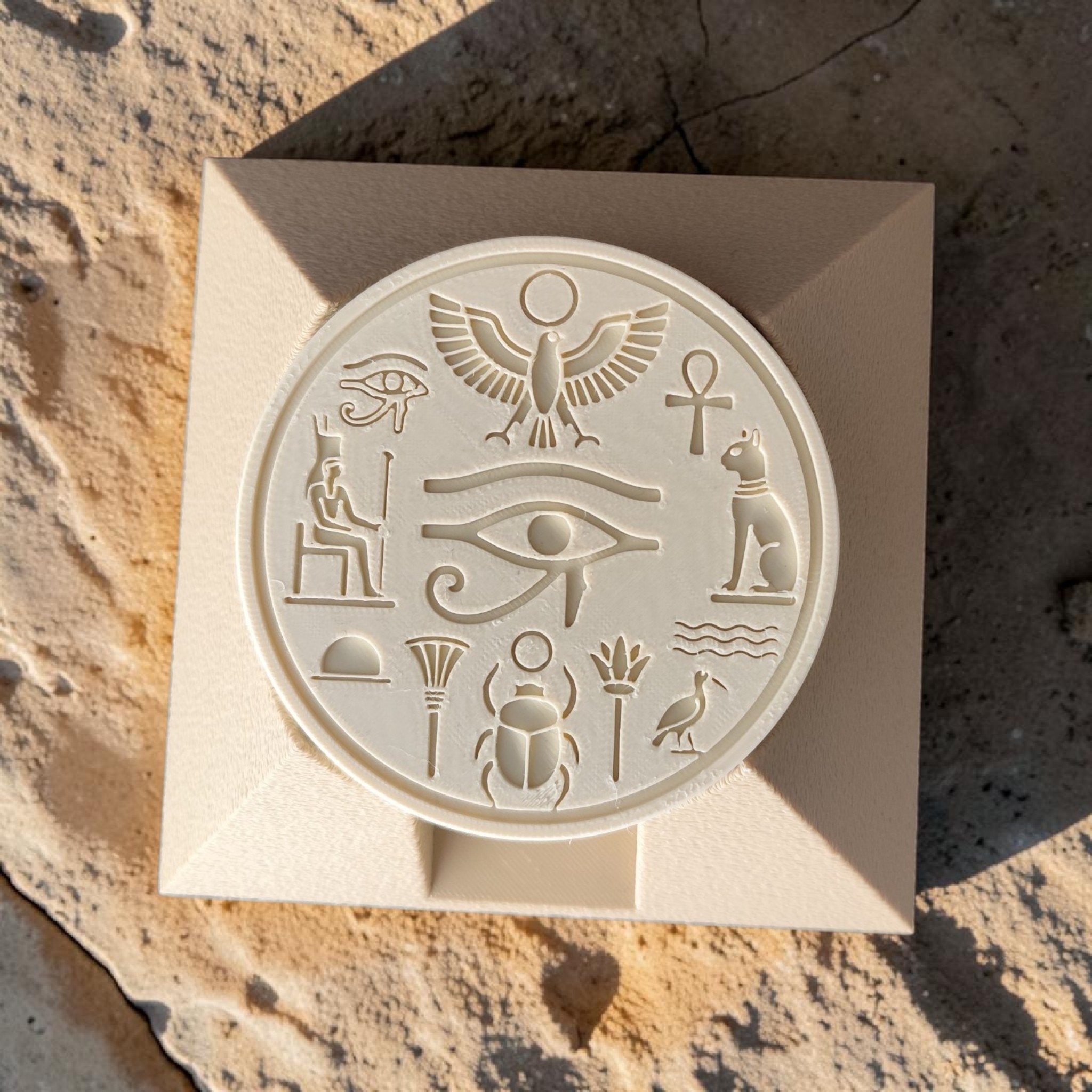Ancient Egyptian Coaster Set 3D print product image 4 by Deltaprints