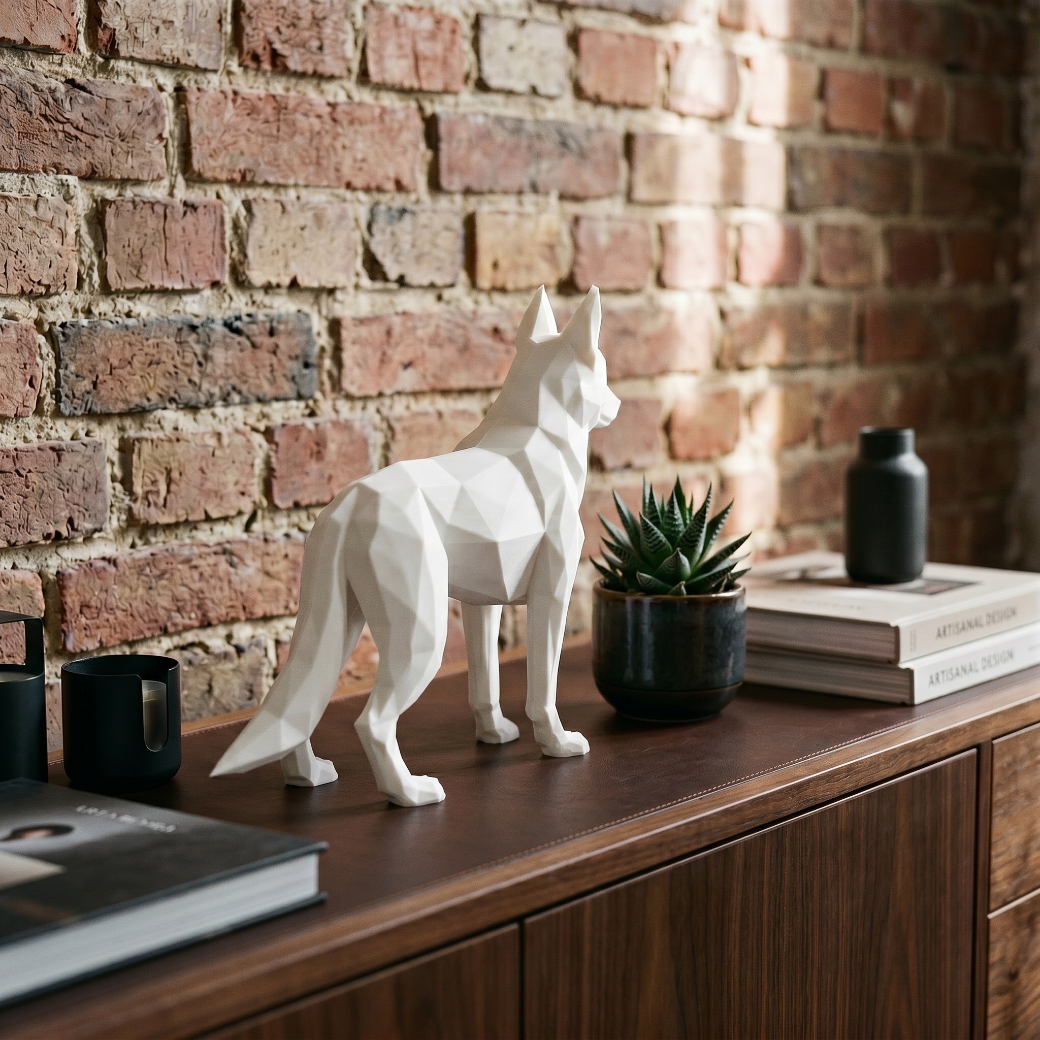 Sculpture #59 – Low Poly German Shepherd 3D print product image 4 by Deltaprints