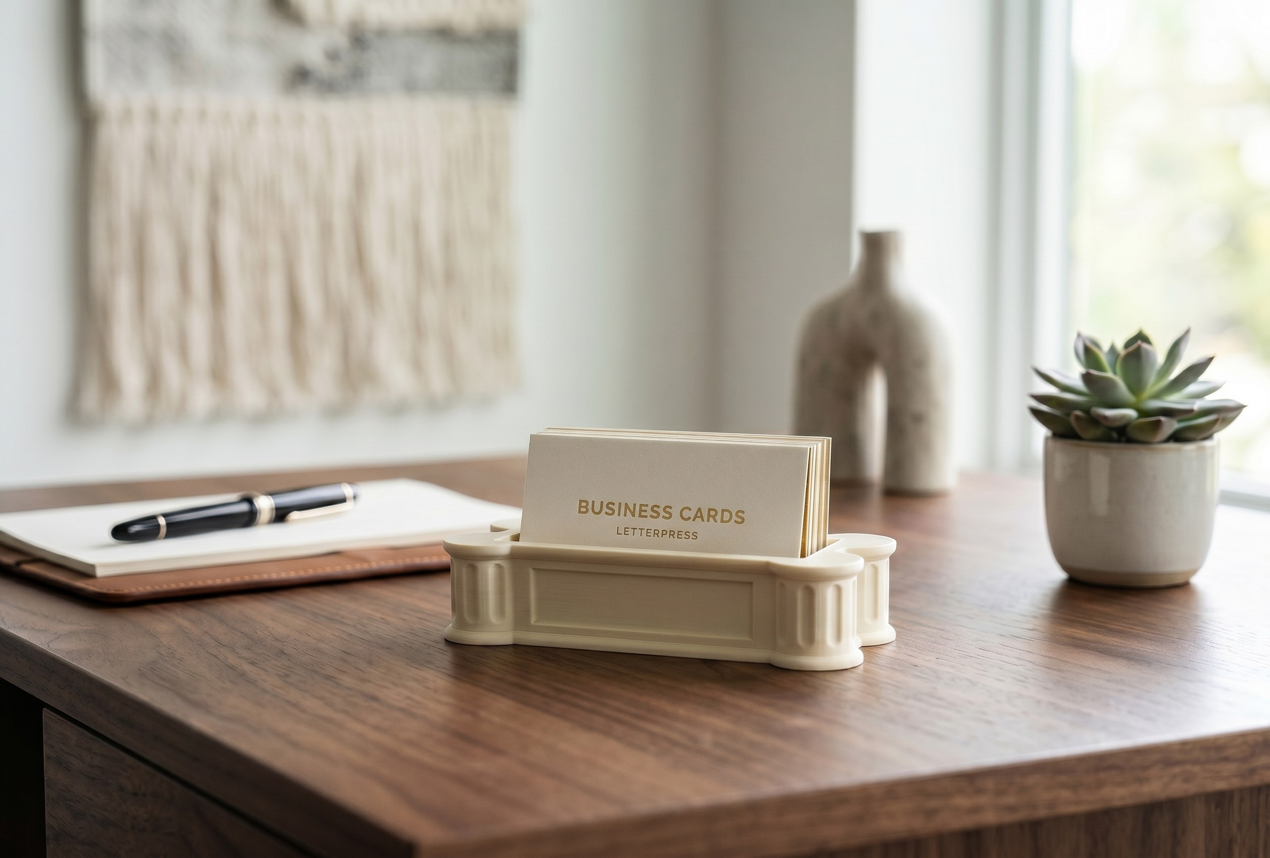 „The Greek“ Business Card Holder commercial STL file Desk Accessories by Deltaprints
