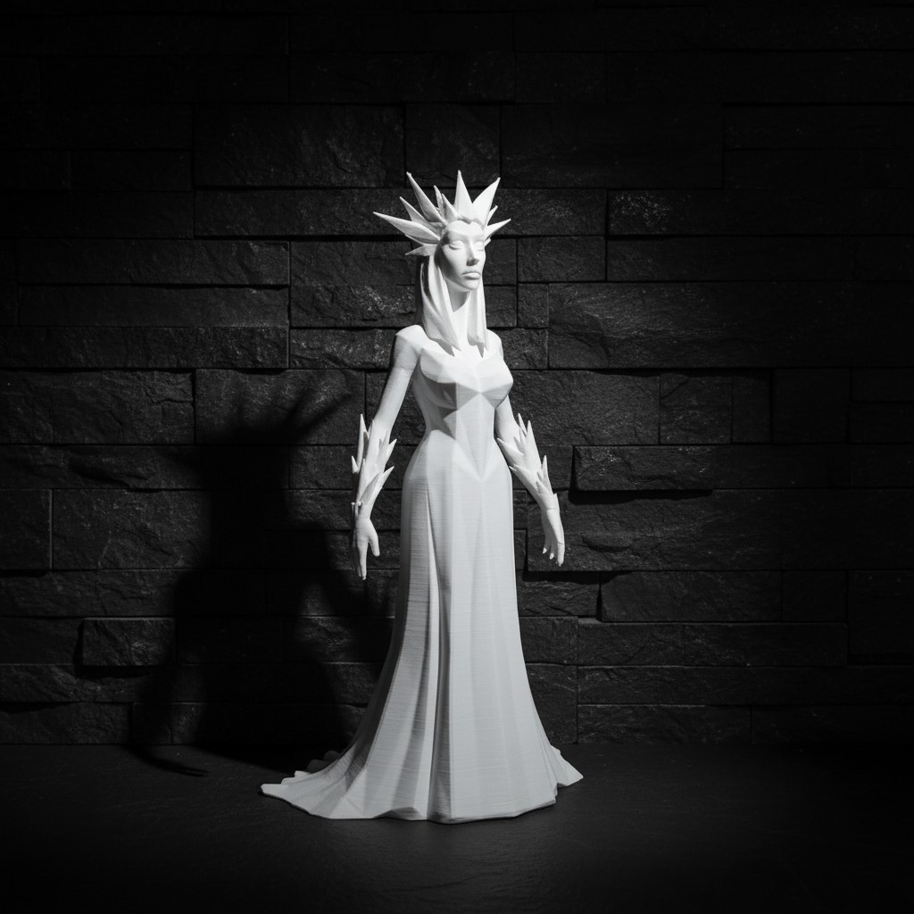 Sculpture #52 – The Ice Queen Full Body Version 3D print product image 4 by Deltaprints