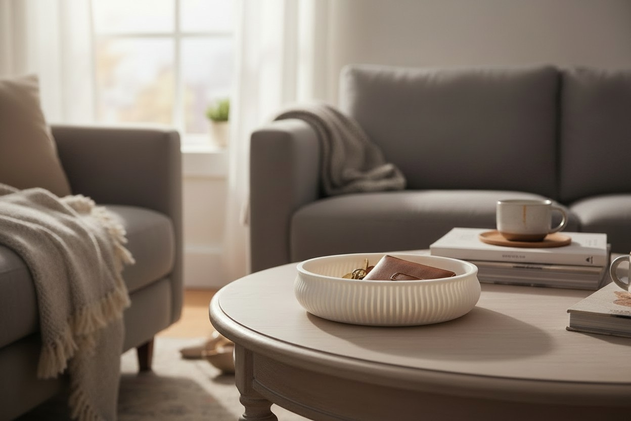 Curved Japandi Catchall Bowl commercial STL file Bowls by Deltaprints