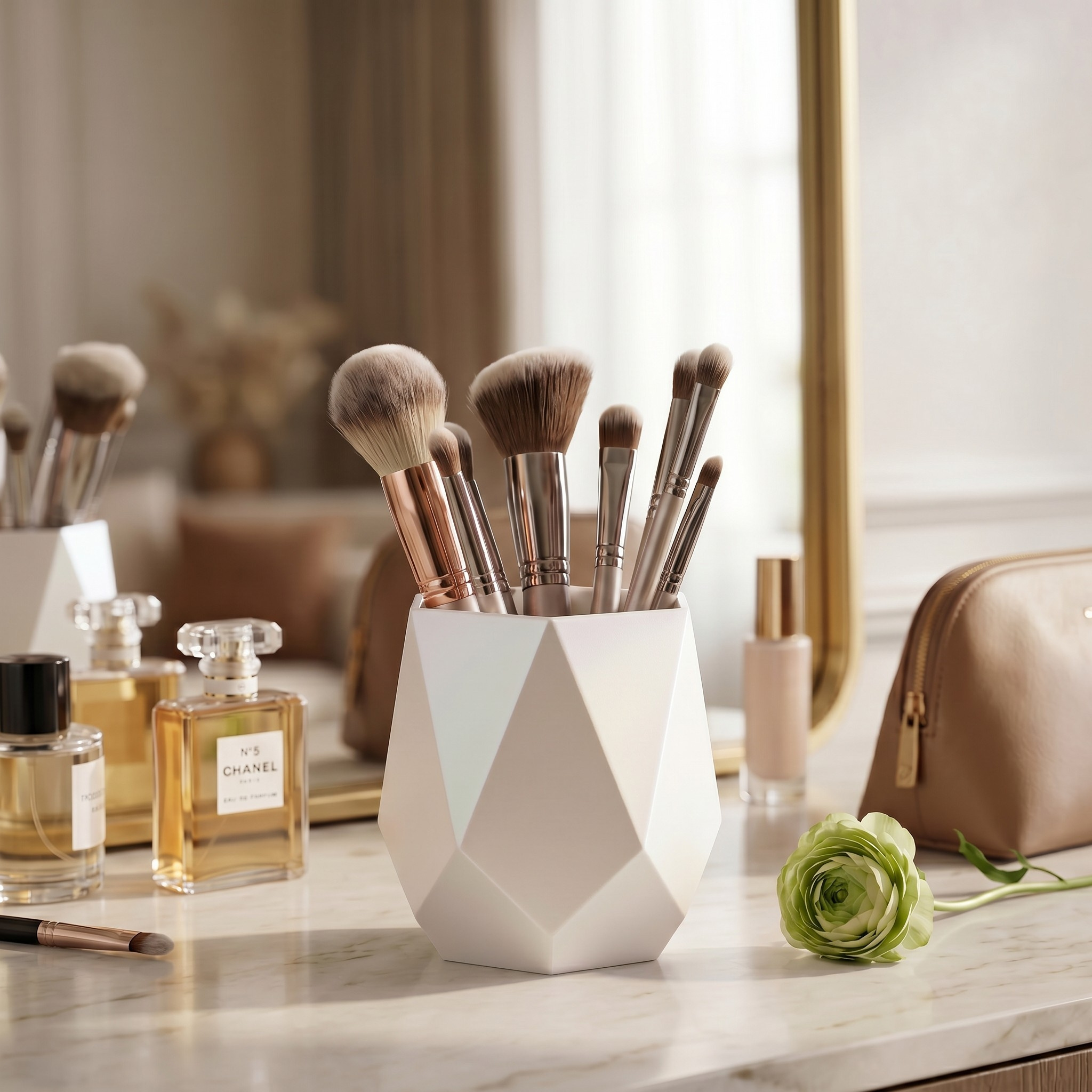 „Luxe Geo“ Makeup Brush Holder 3D print product image 2 by Deltaprints