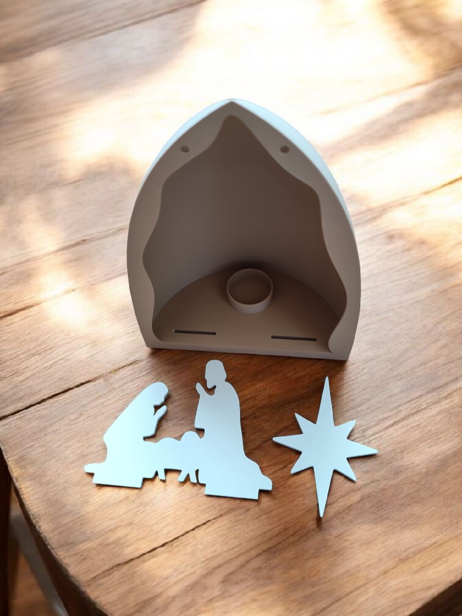 Illuminated nativity scene with light dome body 3D print product image 4 by Deltaprints