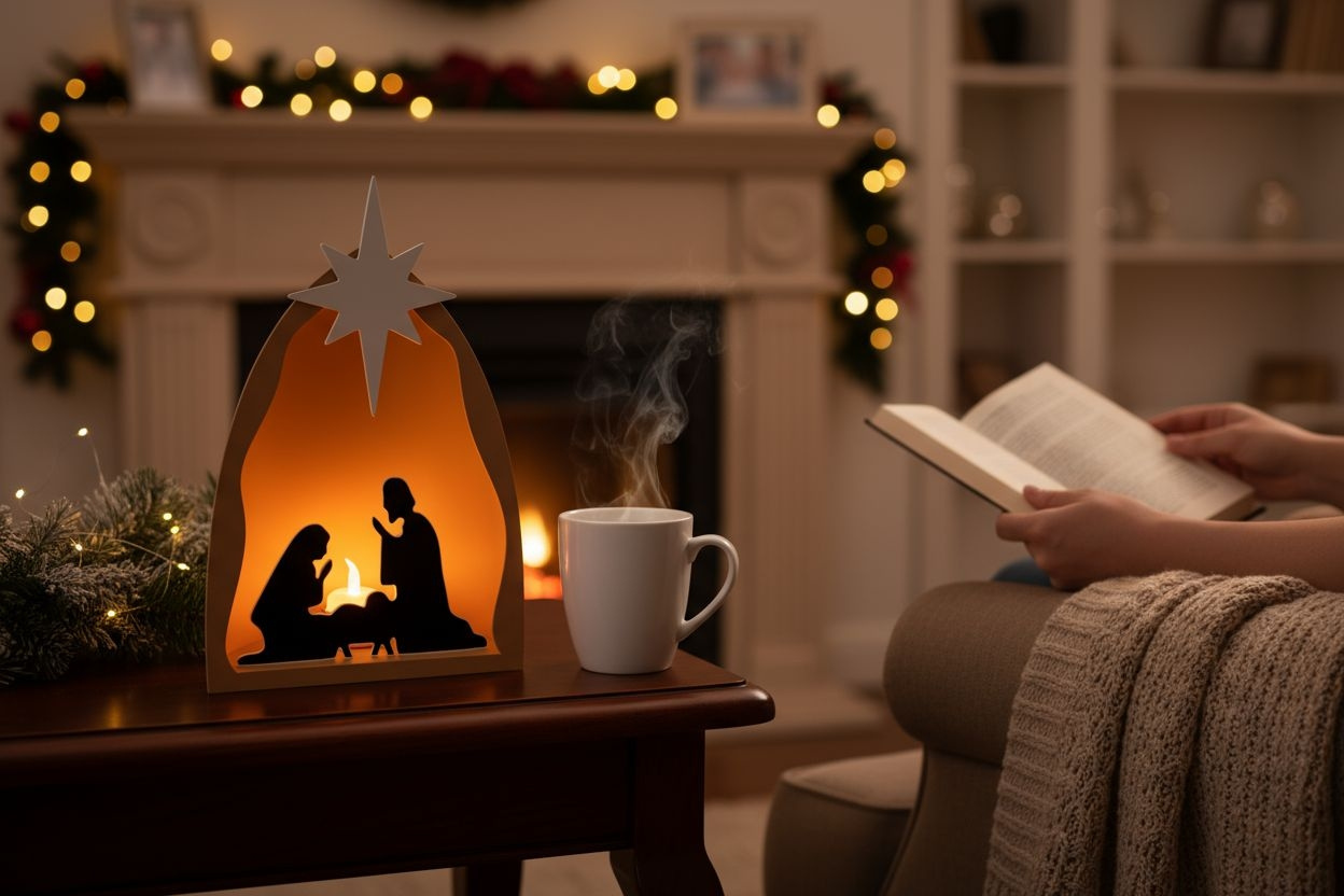 Illuminated nativity scene with light dome body 3D print product image 2 by Deltaprints