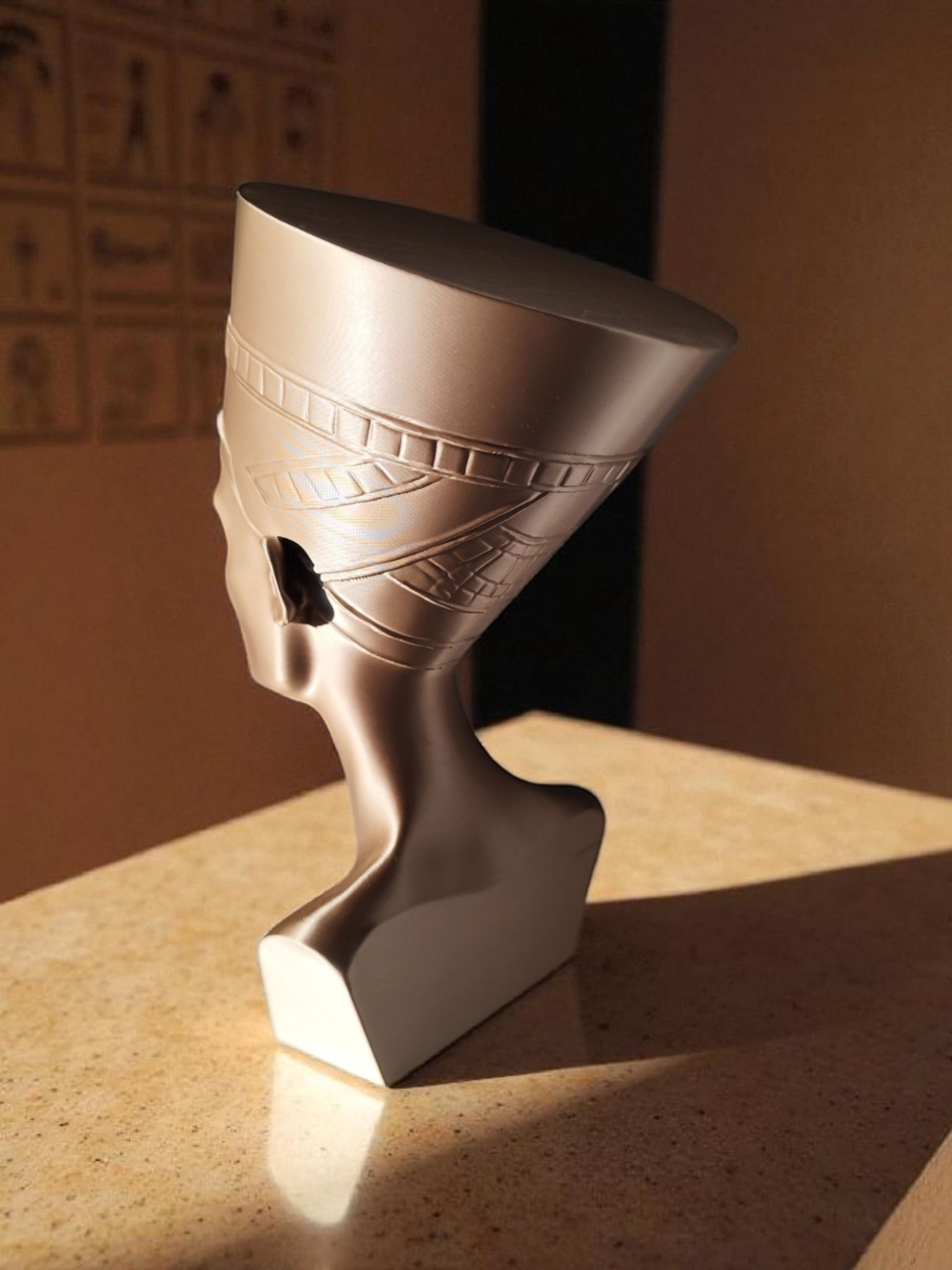 Sculpture #39 – Bust of Nefertiti 3D print product image 3 by Deltaprints