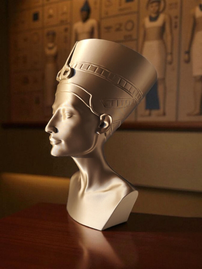 Sculpture #39 – Bust of Nefertiti – commercial STL model for 3D printing by Deltaprints