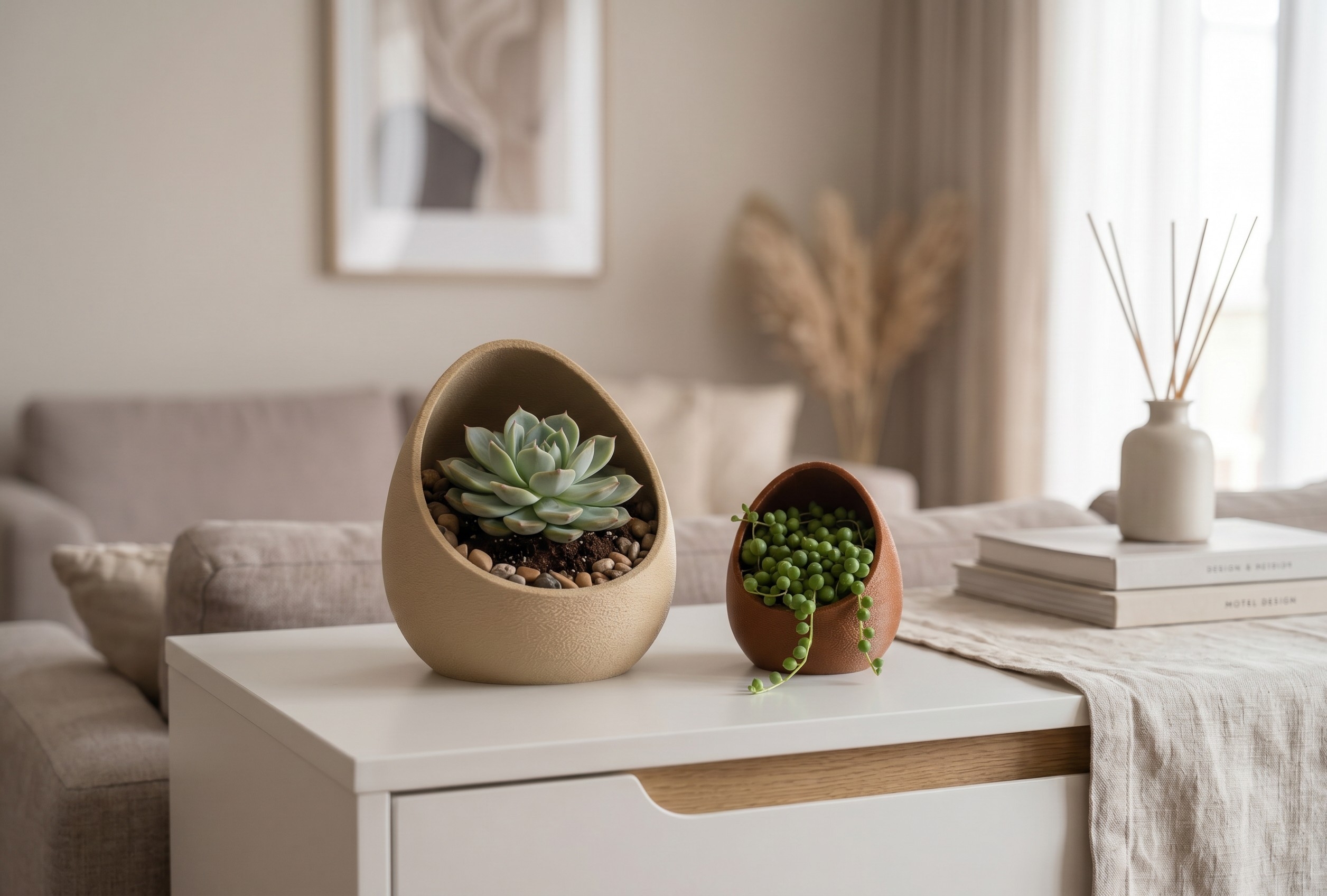 Nest Succulent Planter commercial STL file Plants & Planters by Deltaprints