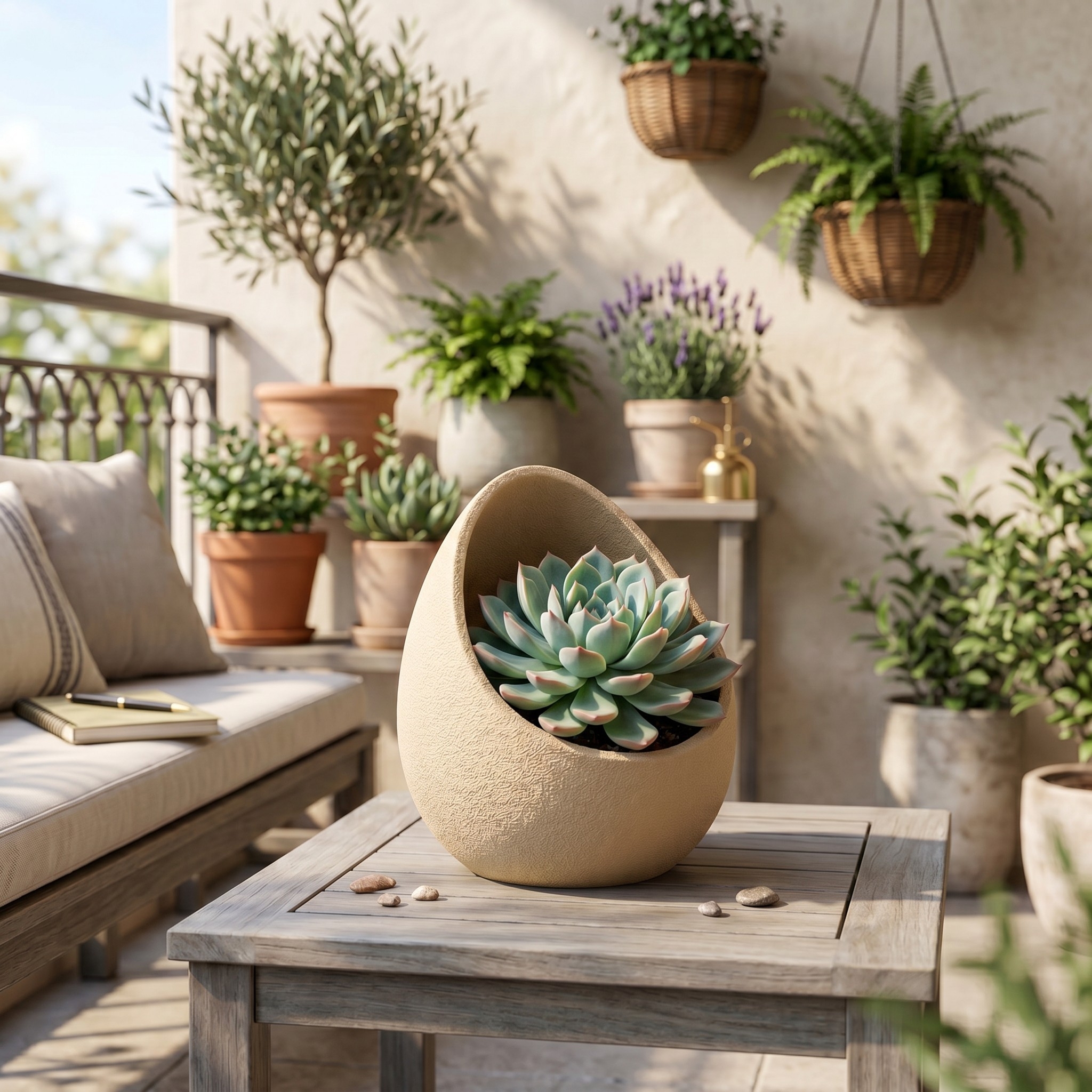Nest Succulent Planter 3D print product image 2 by Deltaprints