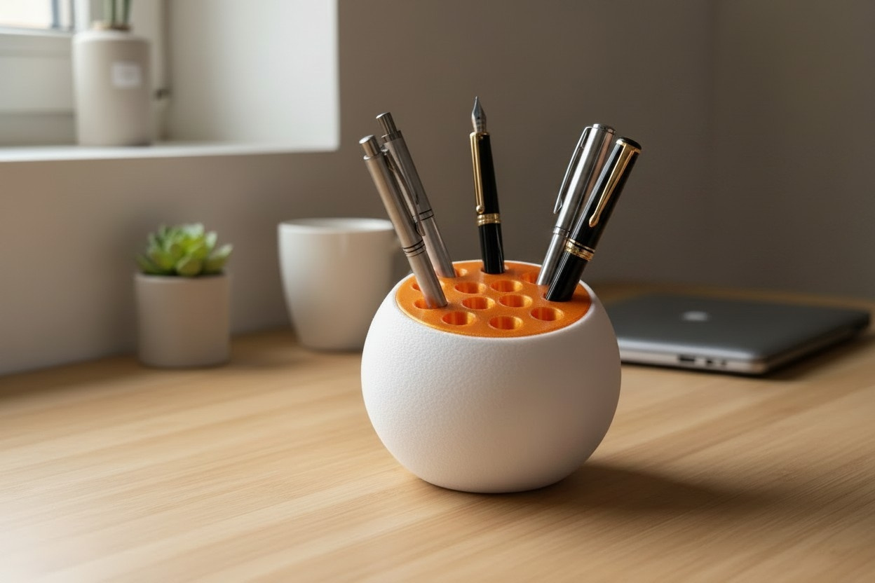 „TrypoBall“ Pencil Holder commercial STL file Desk Accessories by Deltaprints