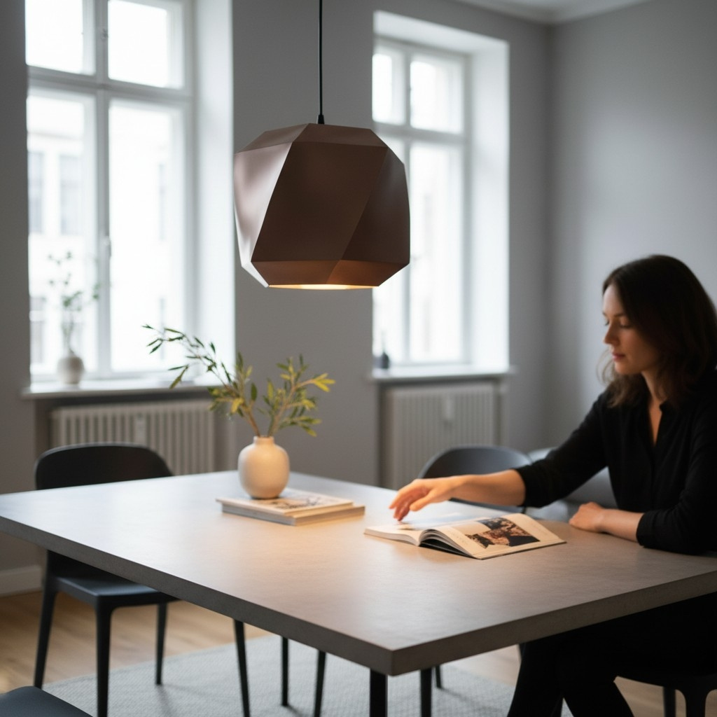 Polygon lampshade for pendant lights 3D print product image 4 by Deltaprints