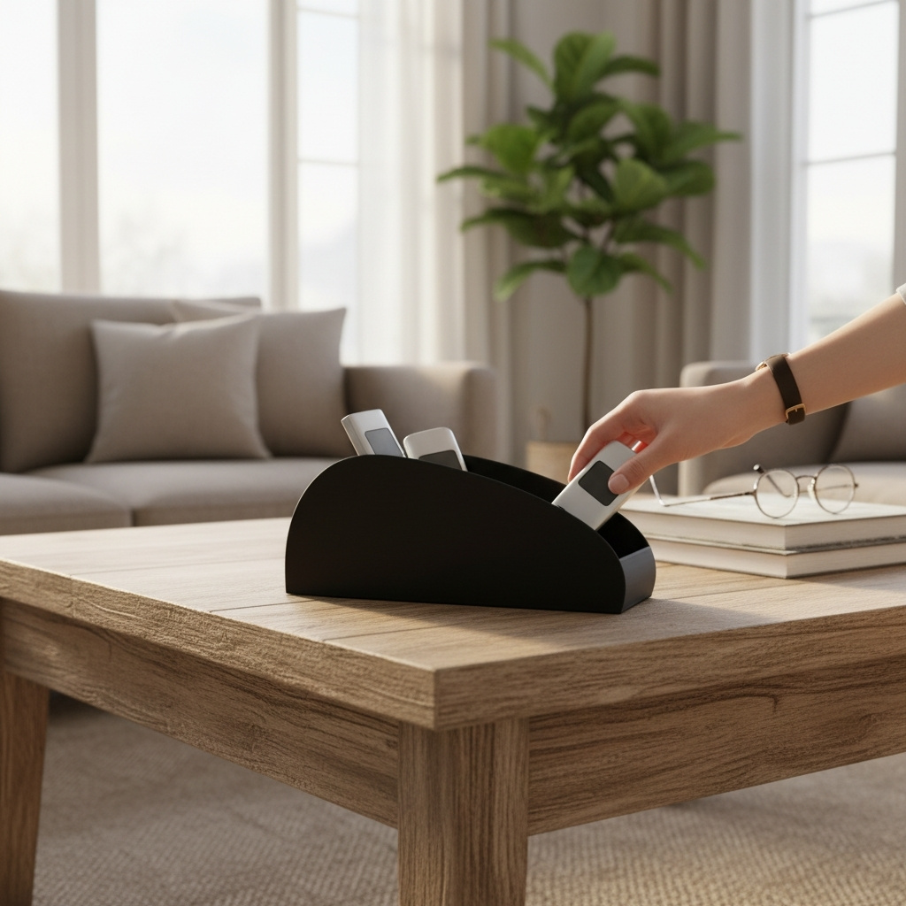 Modern remote & more organizer 3D print product image 2 by Deltaprints