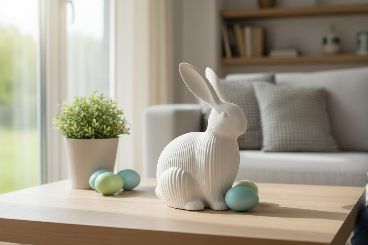 Easter bunny decorative figure commercial STL file Desk Accessories by Deltaprints