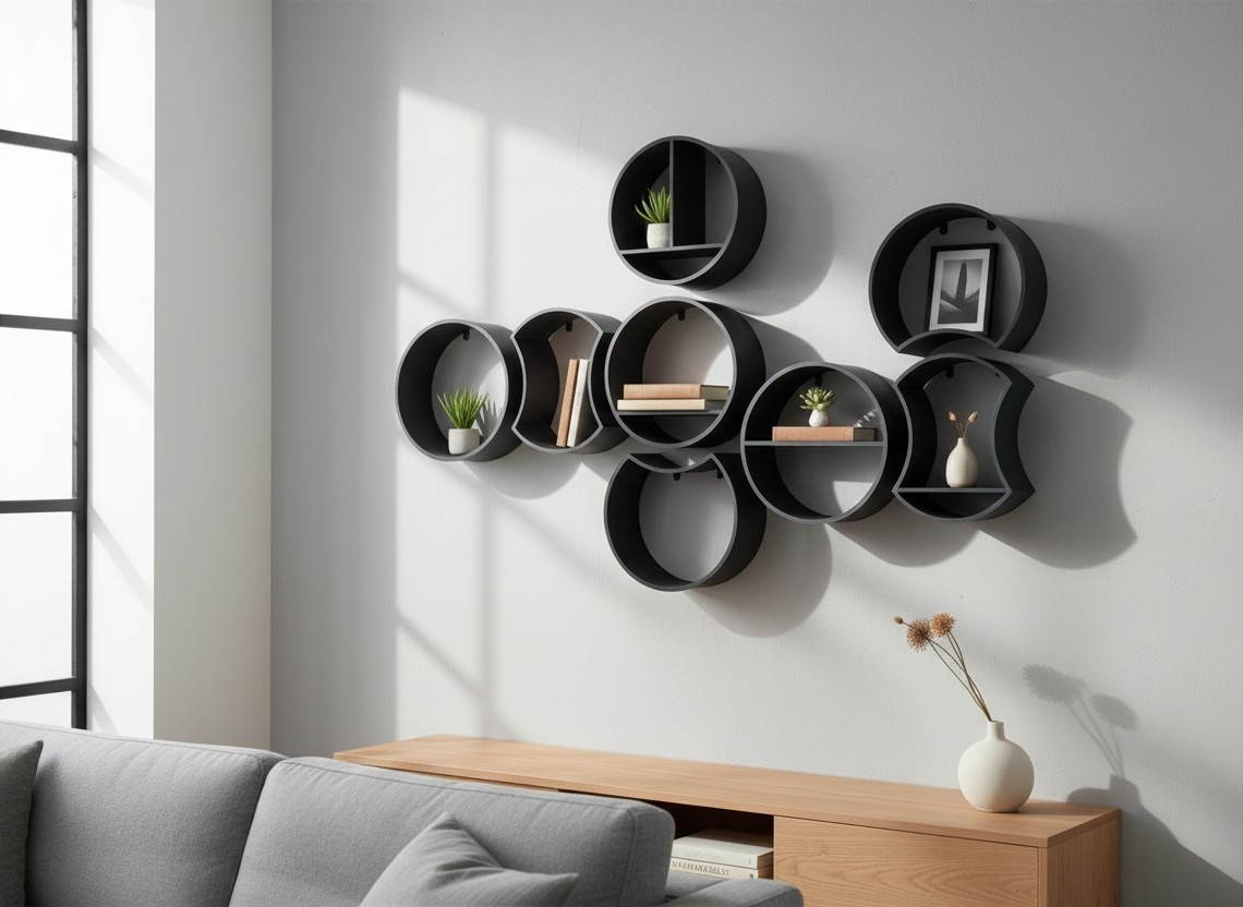 Modular round shelf system commercial STL file Useful Things by Deltaprints