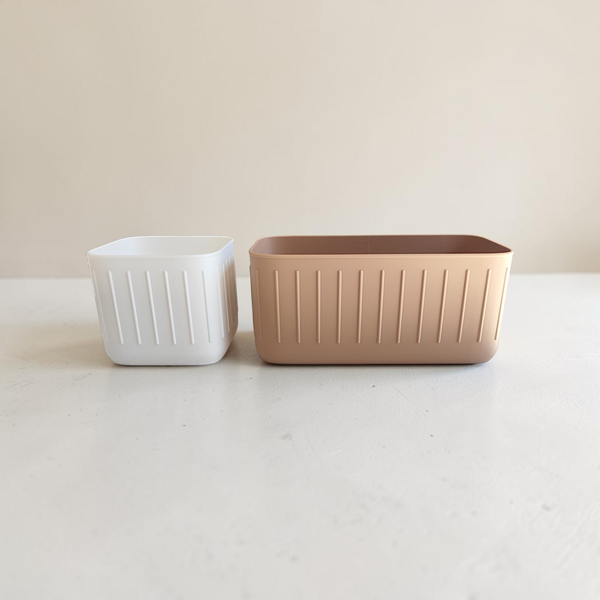 Scandinavian plant pot pair 3D print product image 4 by Deltaprints
