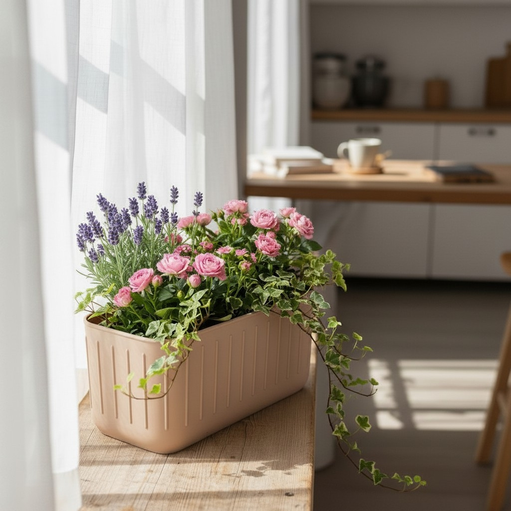 Scandinavian plant pot pair 3D print product image 2 by Deltaprints