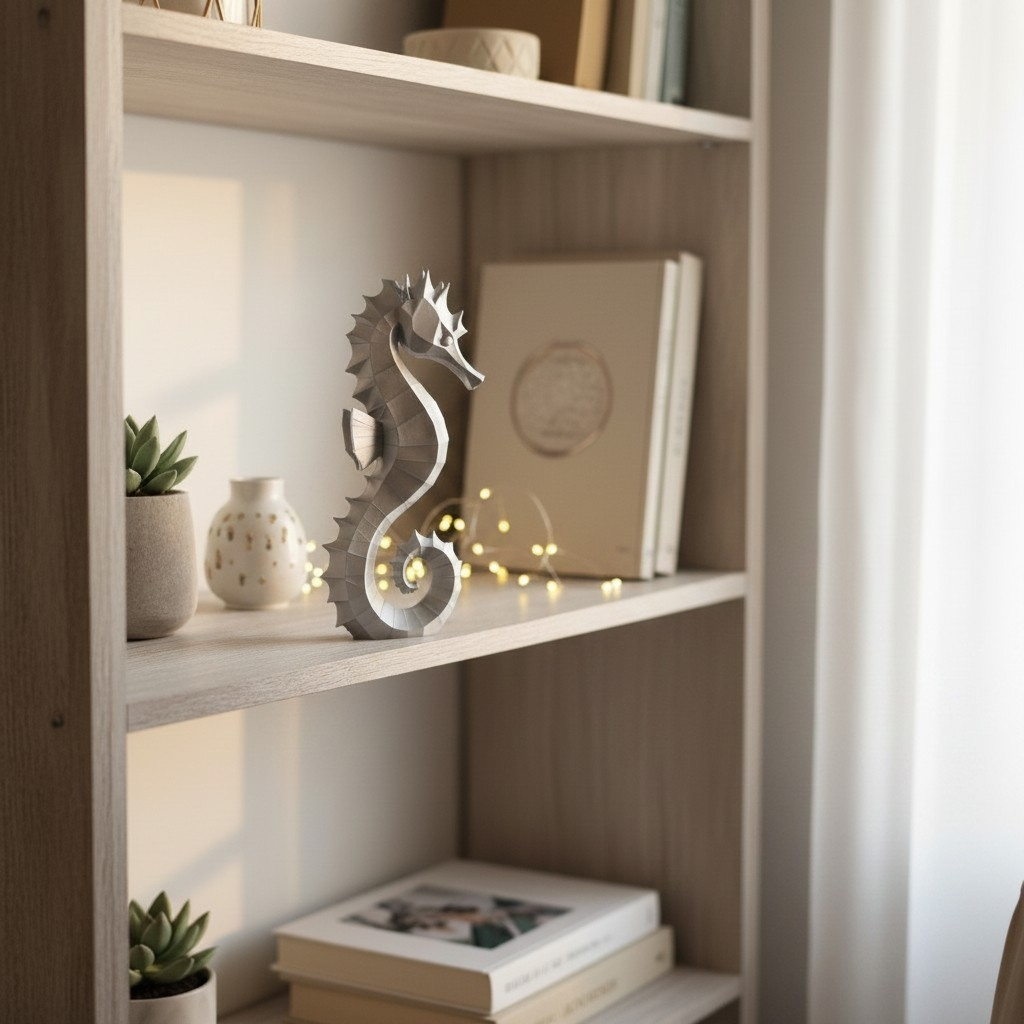 Sculpture #54 – Elegant decorative seahorse 3D print product image 2 by Deltaprints