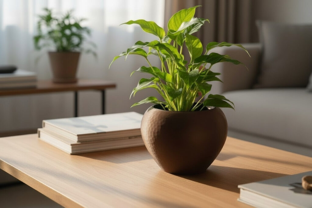 Self-watering plant pot in a hammered design (smooth version included) – commercial STL model for 3D printing by Deltaprints