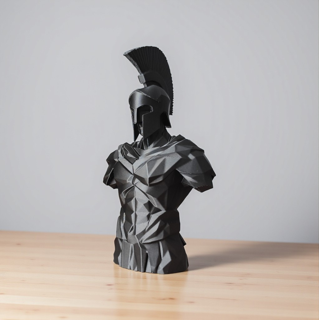 Sculpture #49 – Low Poly Spartan Warrior Bust 3D print product image 3 by Deltaprints