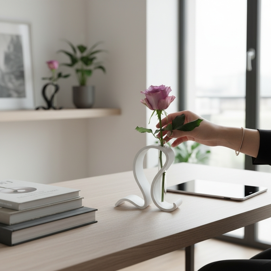 Beautiful test tube vase set 3D print product image 3 by Deltaprints