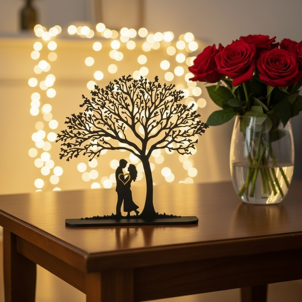 Couple under tree Valentine’s Day decor commercial STL file Desk Accessories by Deltaprints
