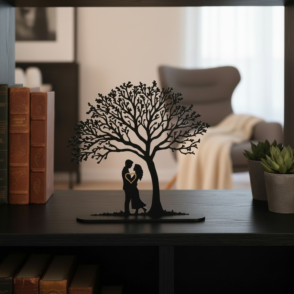 Couple under tree Valentine’s Day decor 3D print product image 2 by Deltaprints