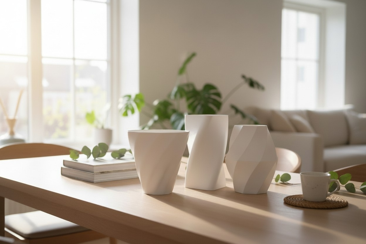 Swirled vase two of three 3D print product image 4 by Deltaprints
