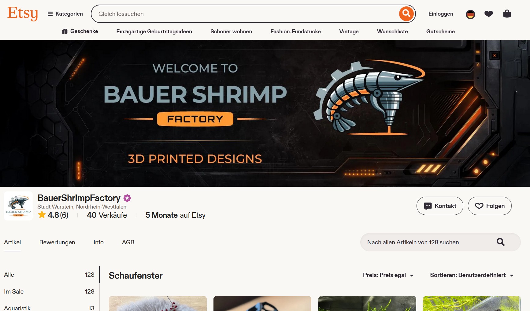 BauerShrimpFactory shop screenshot