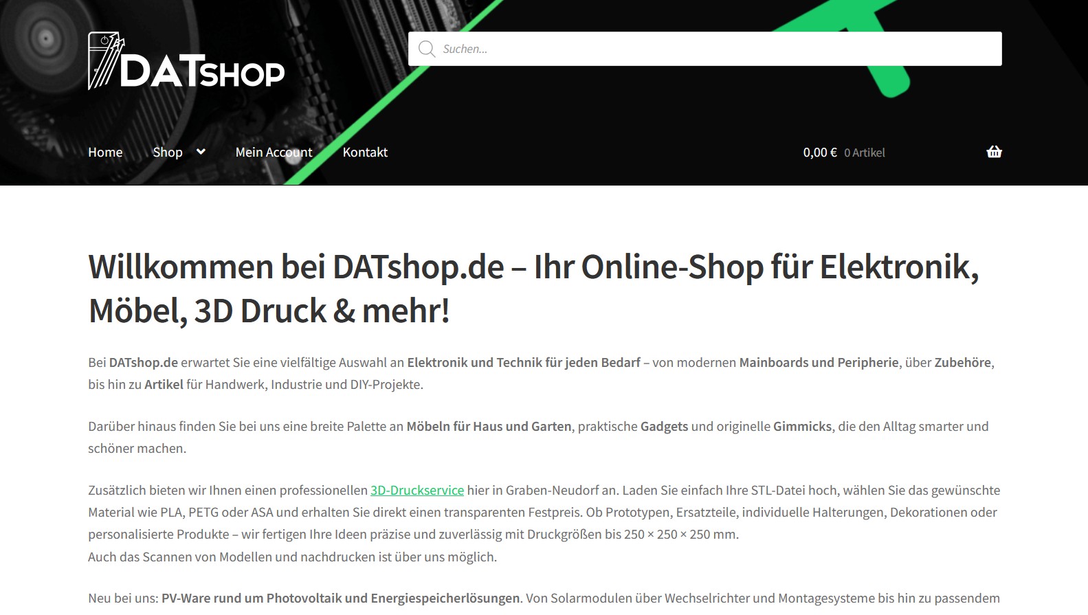 DATshop shop screenshot