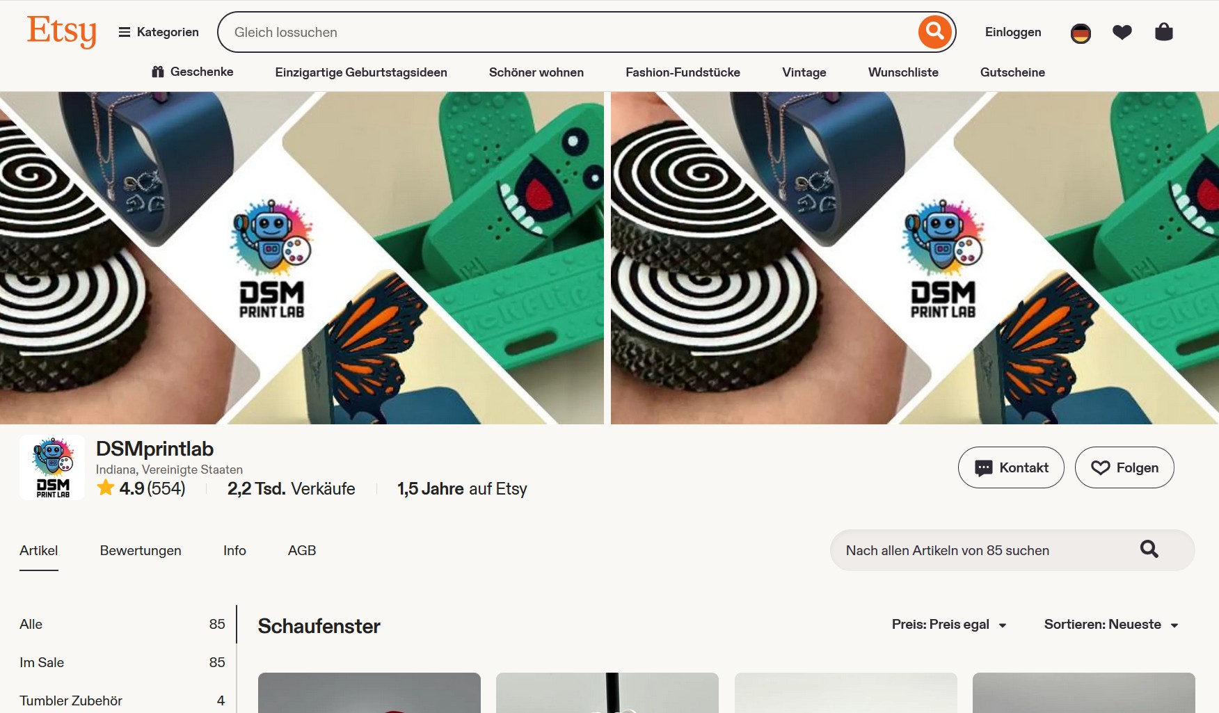 DSMprintlab shop screenshot