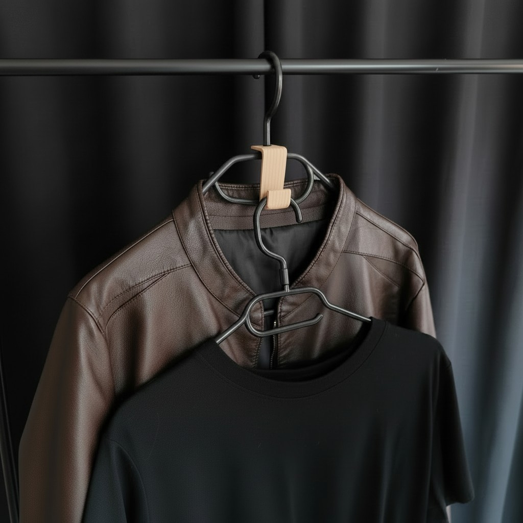 Clever hook for clothes hangers 3D print product image 4 by Deltaprints