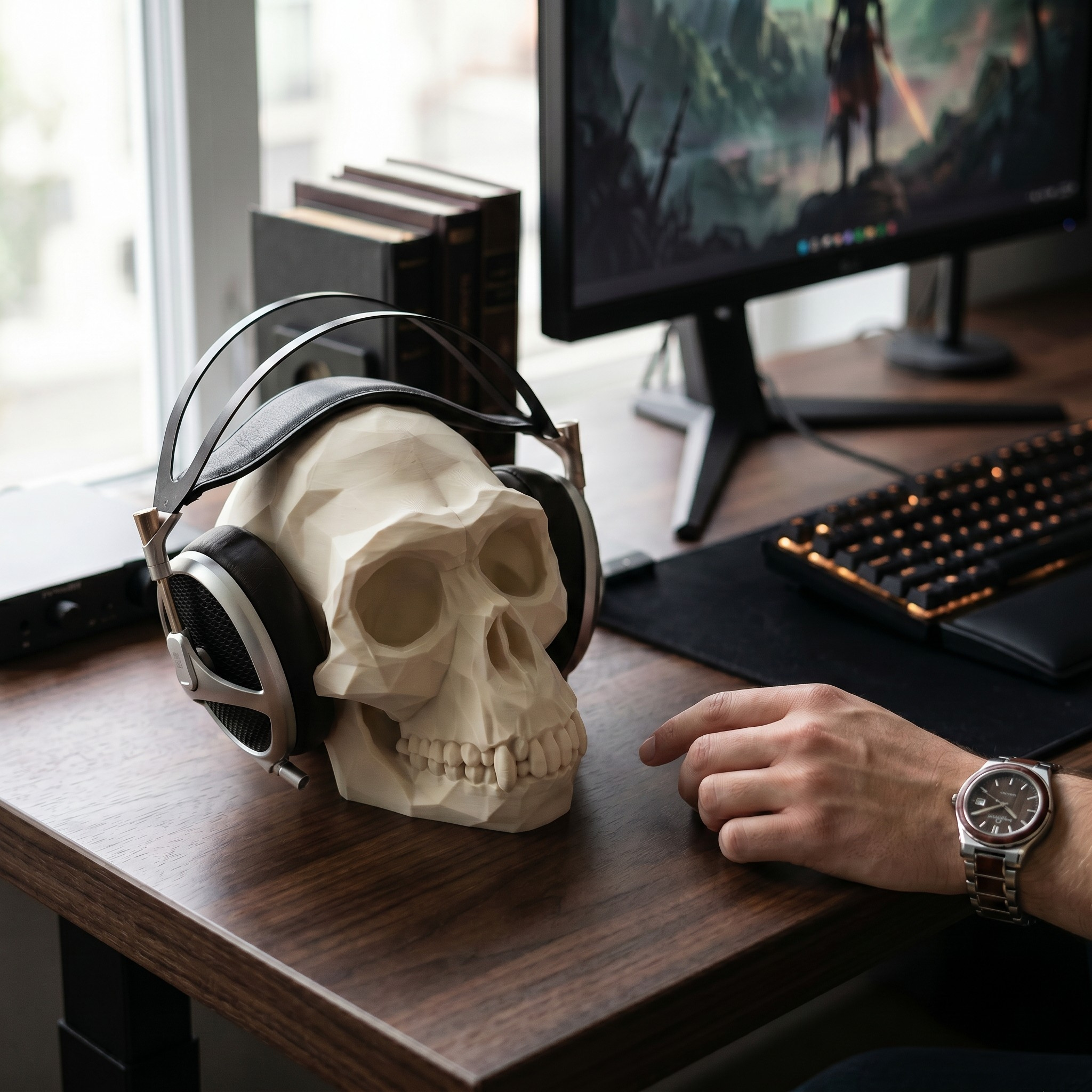 Sculpture #58 – Low Poly Monkey Skull 3D print product image 4 by Deltaprints