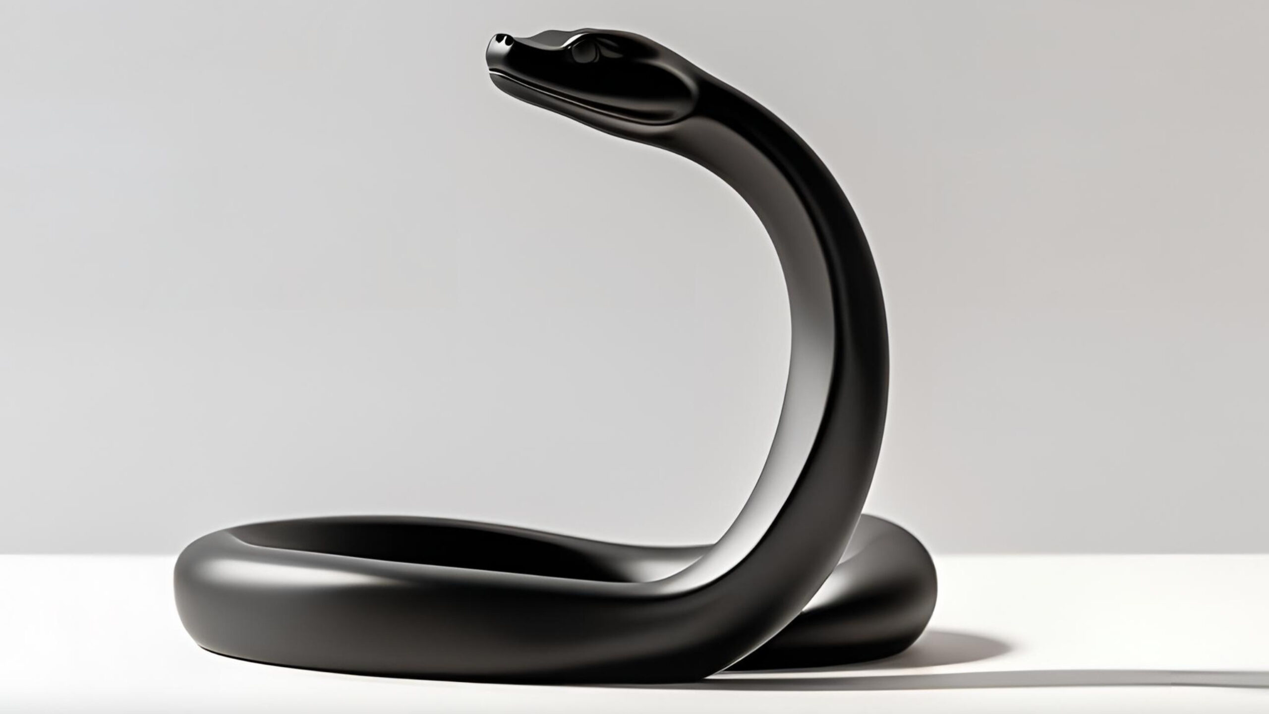 Sculpture #23 – Minimalist Design Snake „BlackMamba“ commercial STL file Sculptures by Deltaprints