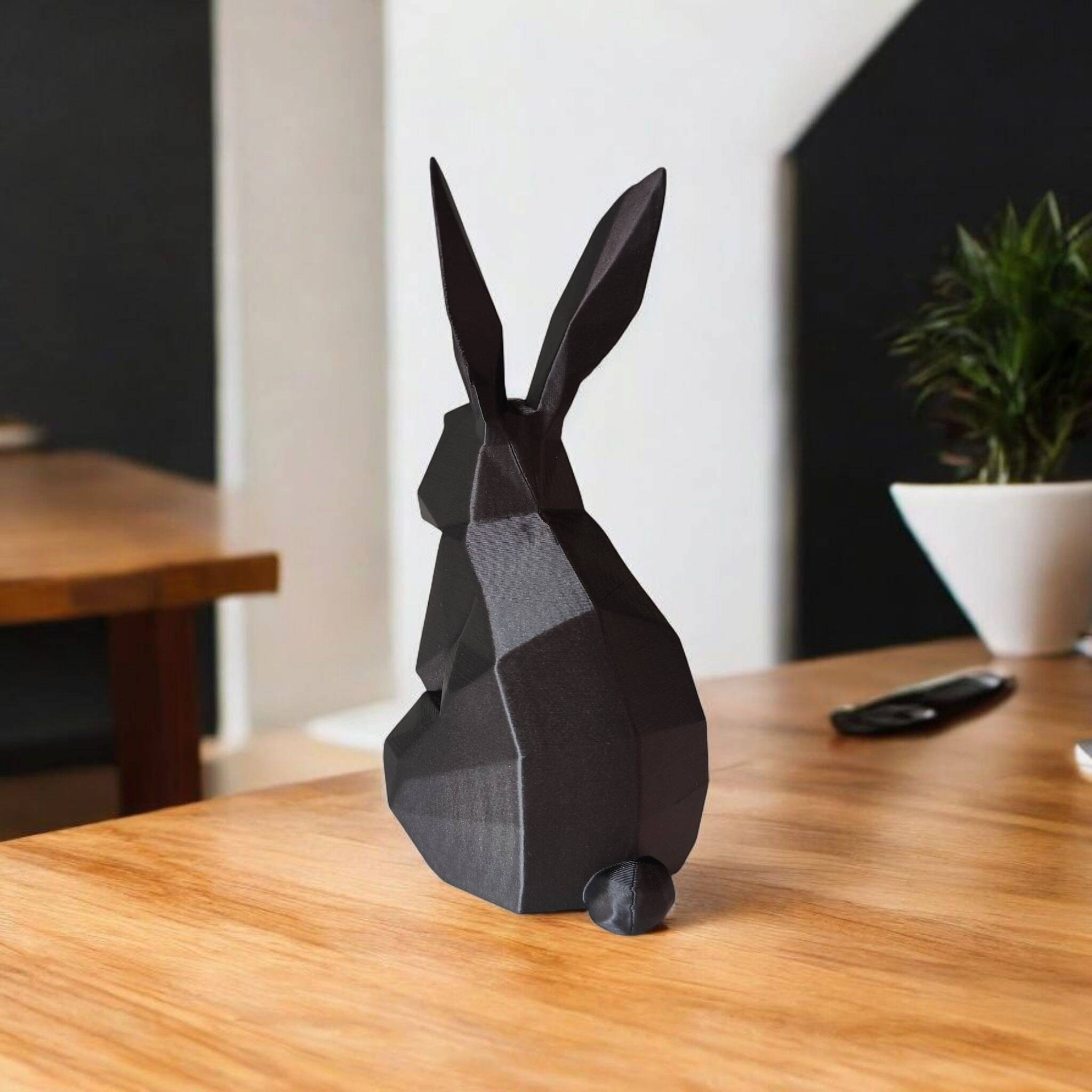 Sculpture #26 – Minimalist Low Poly Rabbit, Low Poly Bunny 3D print product image 3 by Deltaprints