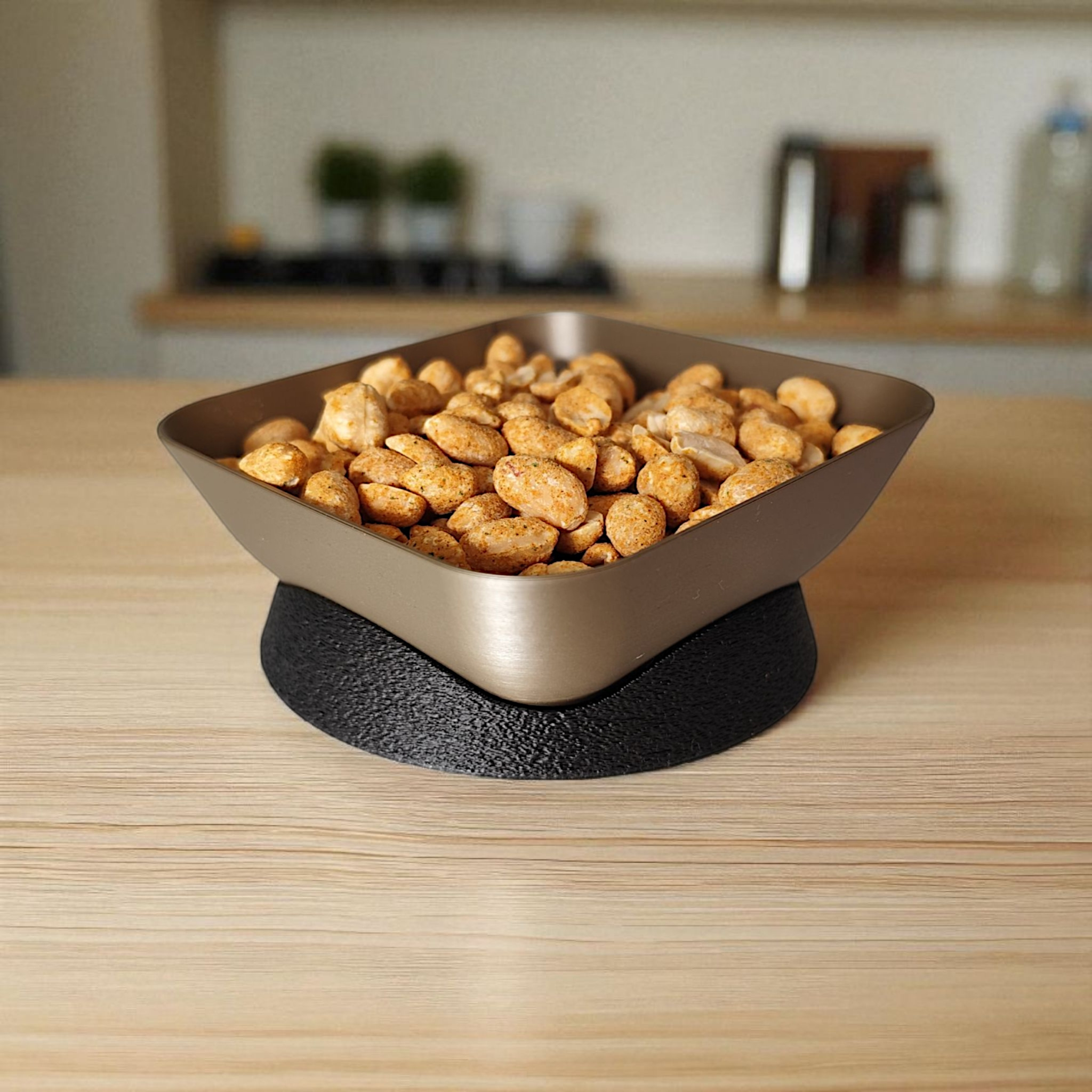 Tilted snack bowl with charm 3D print product image 4 by Deltaprints