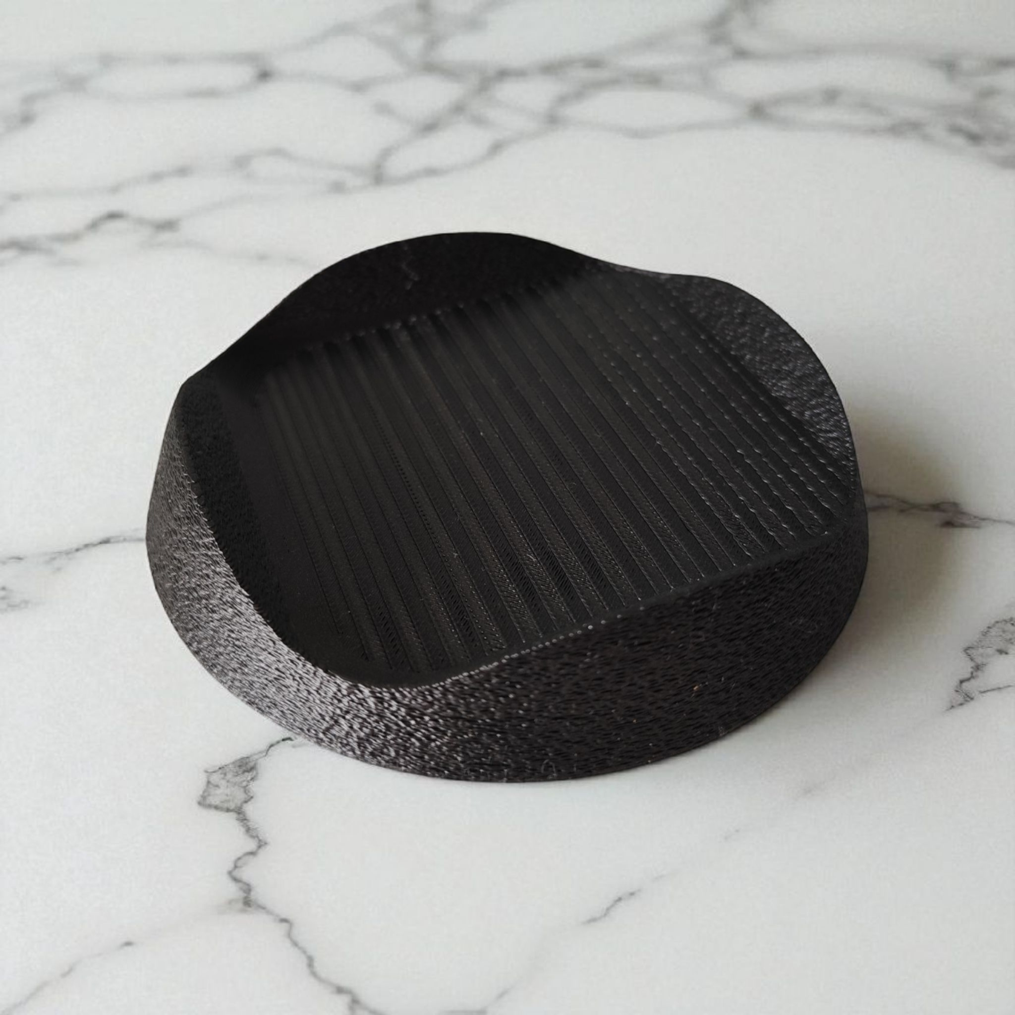 Tilted snack bowl with charm 3D print product image 2 by Deltaprints