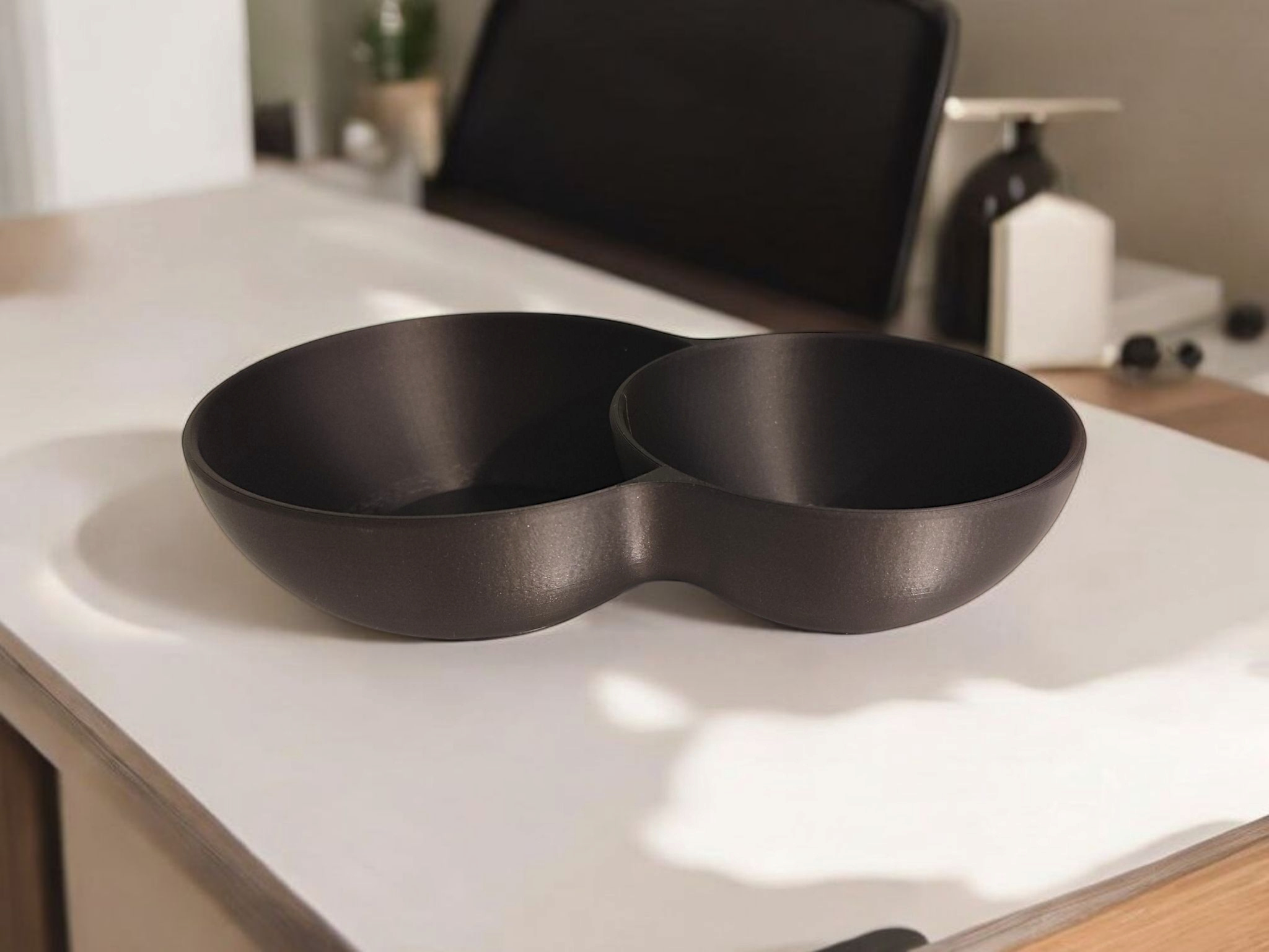 Snack Bowl With Two Compartments 3D print product image 3 by Deltaprints
