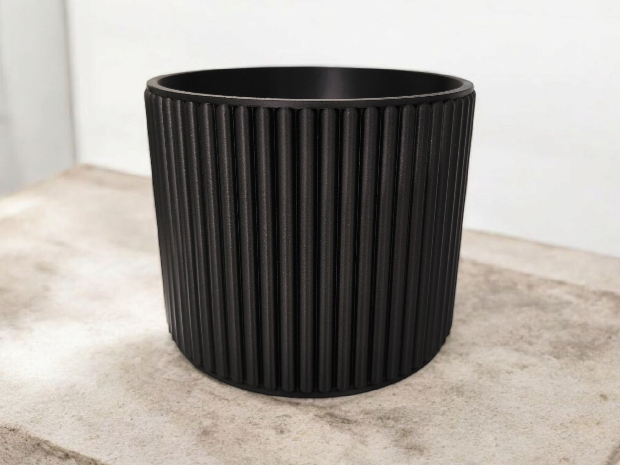 Modern Ribbed Bathroom Organizer, Make- Up Cup 3D print product image 2 by Deltaprints
