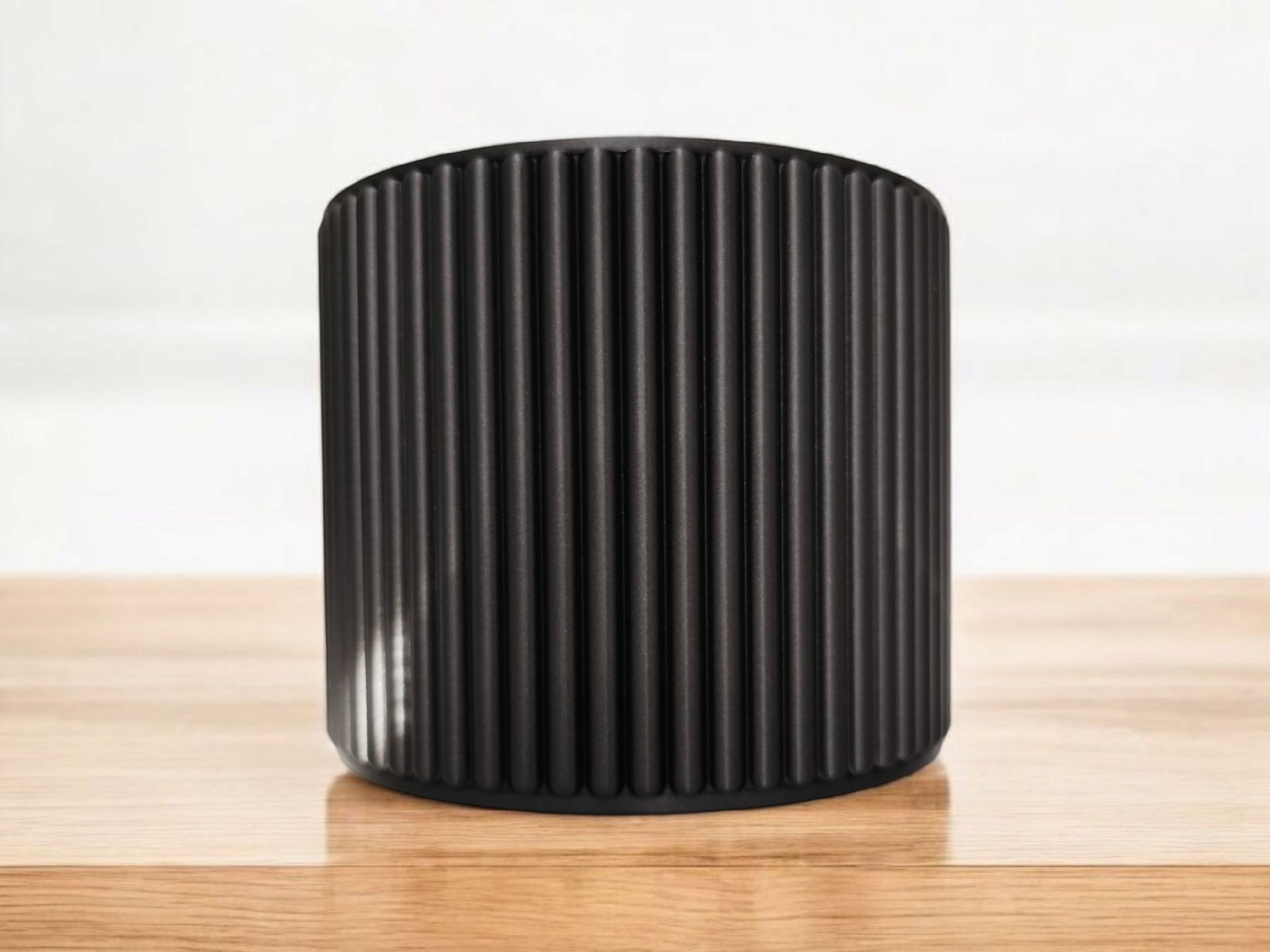 Modern Ribbed Bathroom Organizer, Make- Up Cup 3D print product image 3 by Deltaprints