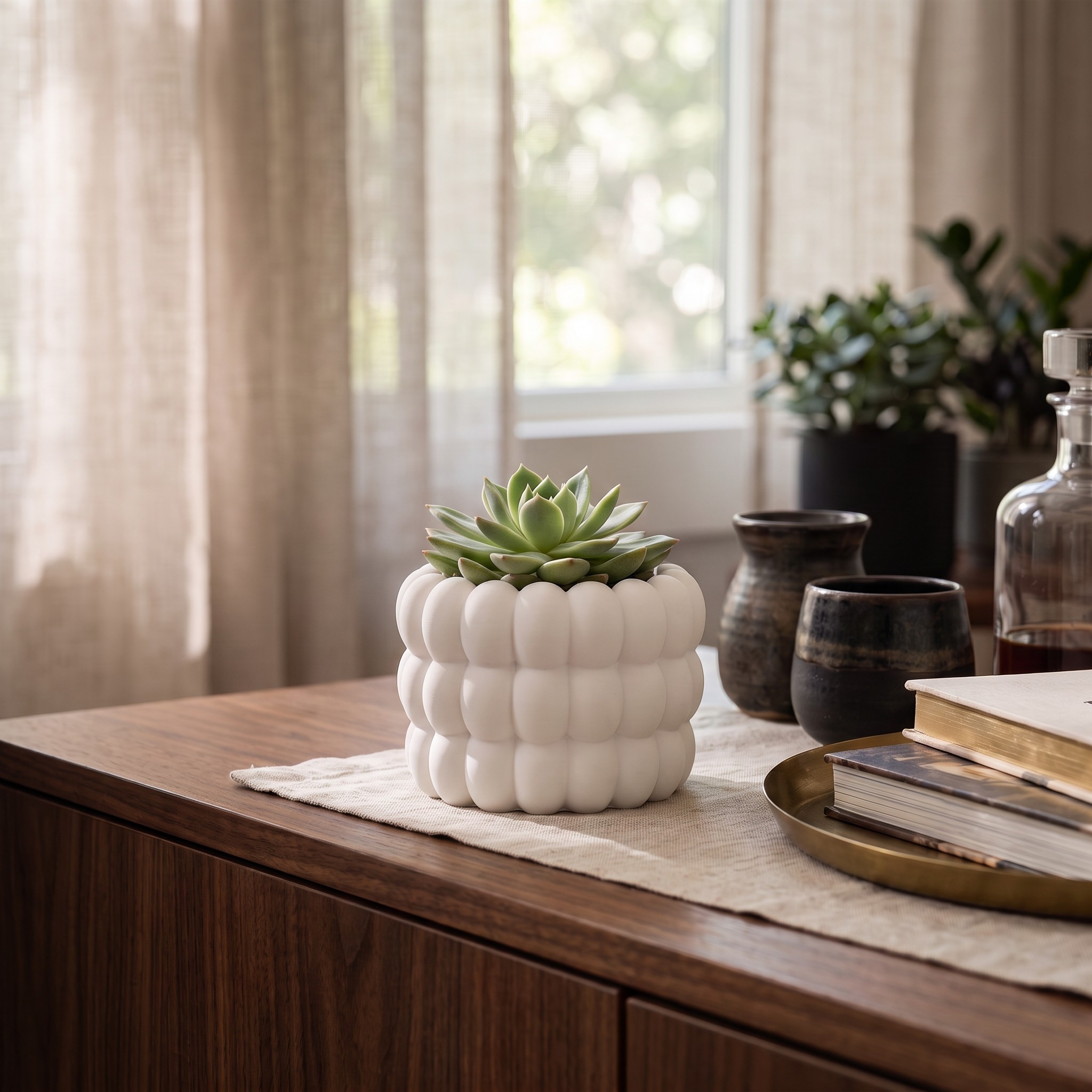 Modern Bubble Planter 3D print product image 4 by Deltaprints