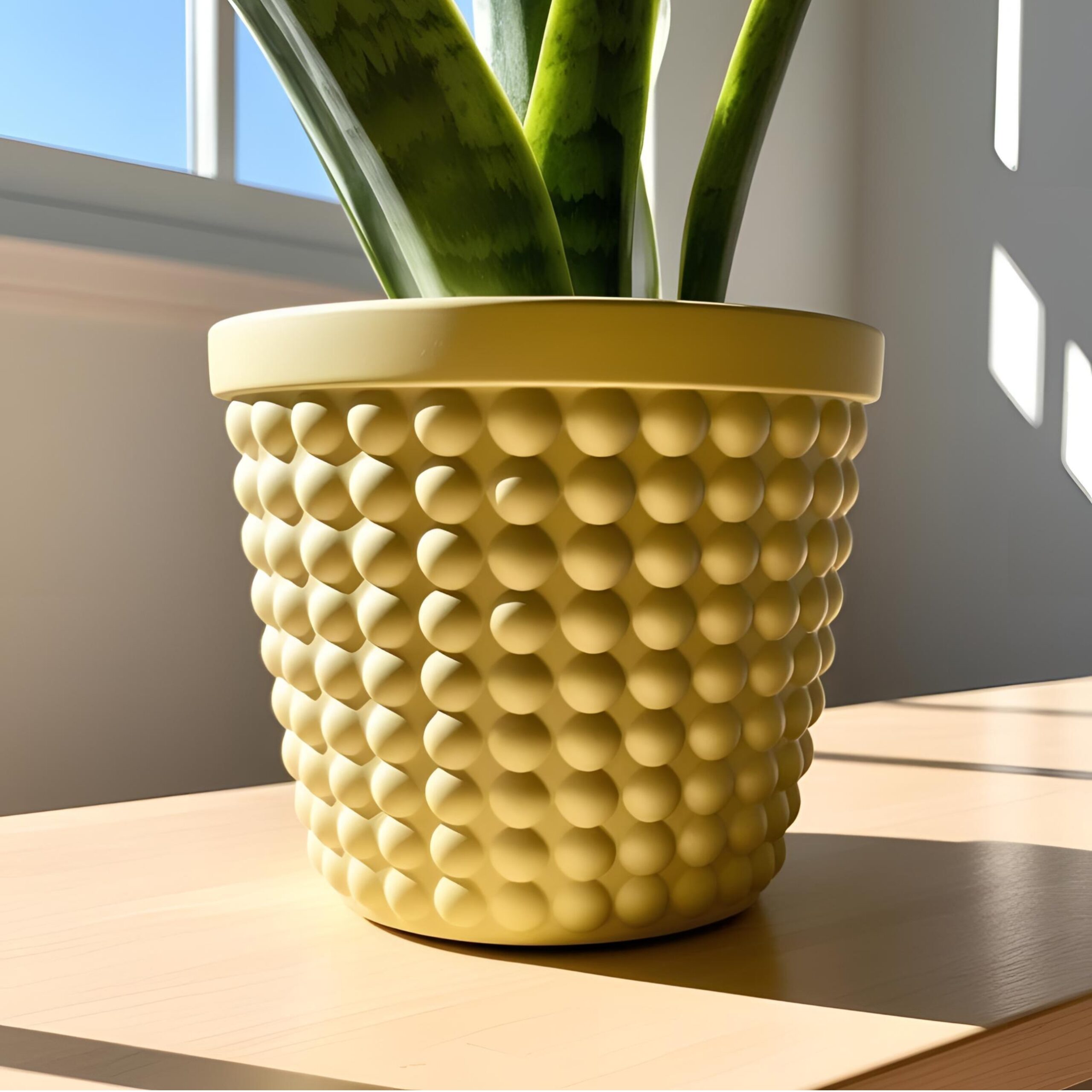 Stylish Bubble Plant Pot – commercial STL model for 3D printing by Deltaprints