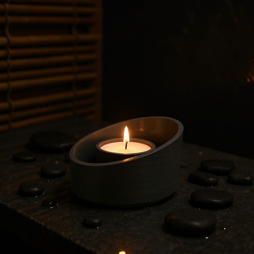 Modern Beveled Tealight Candle Holder 3D print product image 3 by Deltaprints