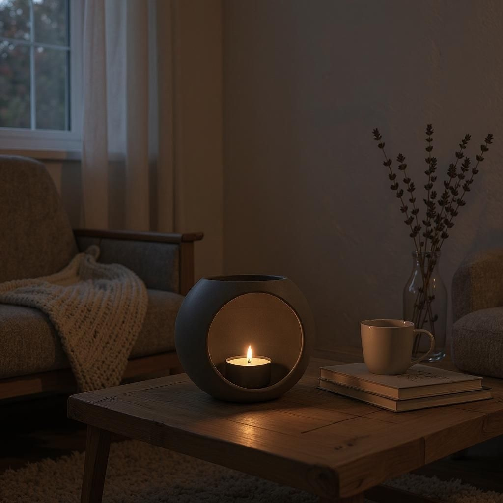 Modern Ball (LED) Tealight Holder 3D print product image 2 by Deltaprints