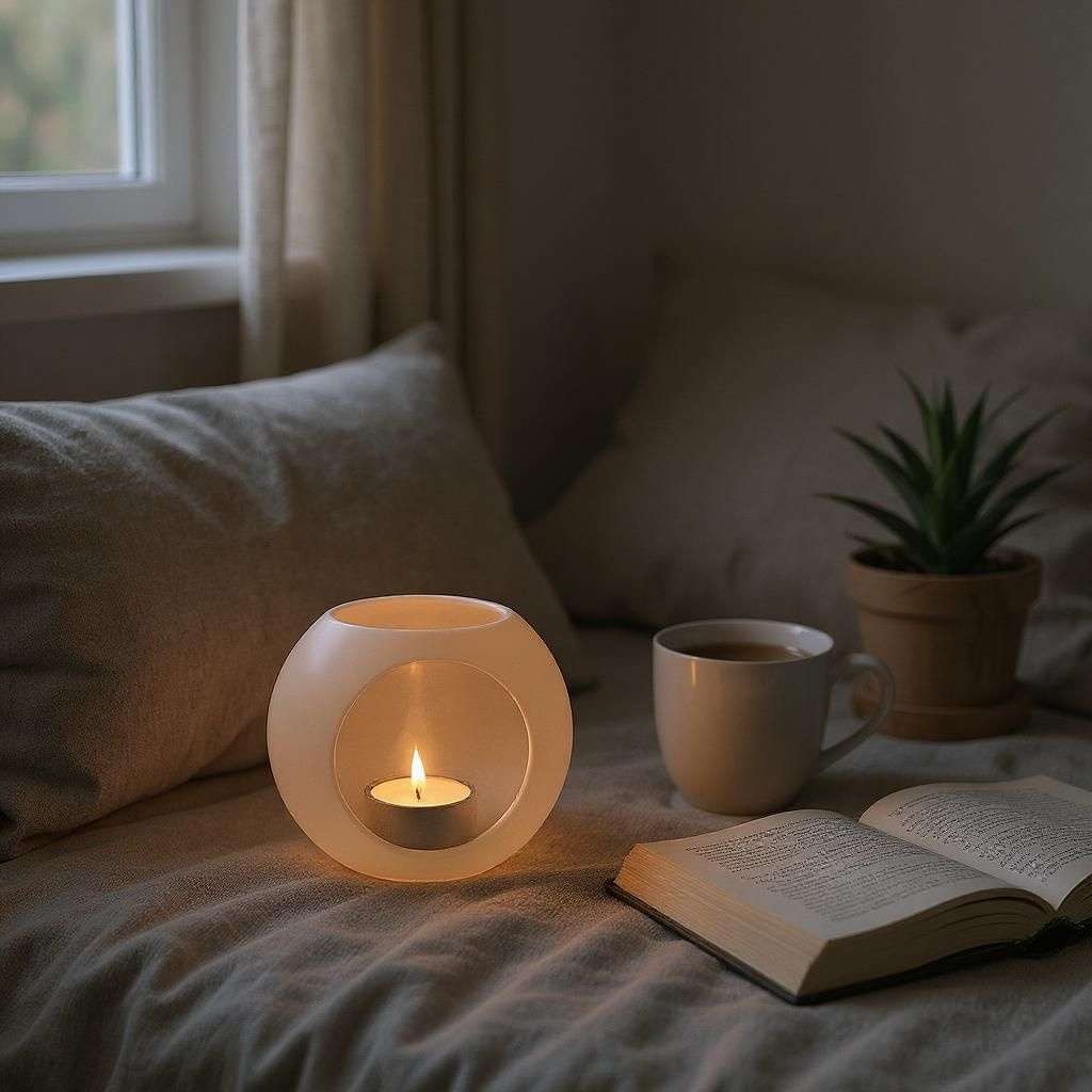 Modern Ball (LED) Tealight Holder 3D print product image 3 by Deltaprints