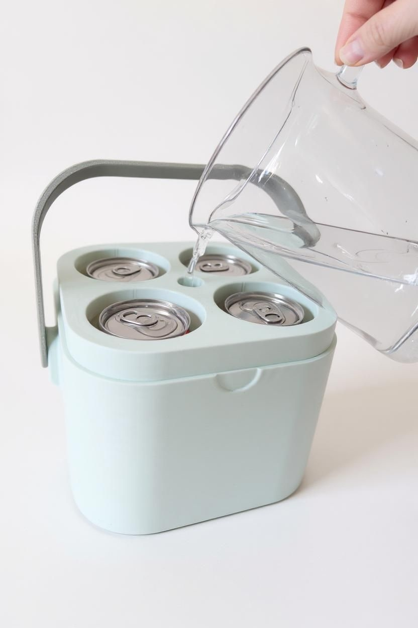 Freezable Can Carrier ChillBuddy – Portable 3D-printed 4-Drink Cooler 3D print product image 3 by Deltaprints