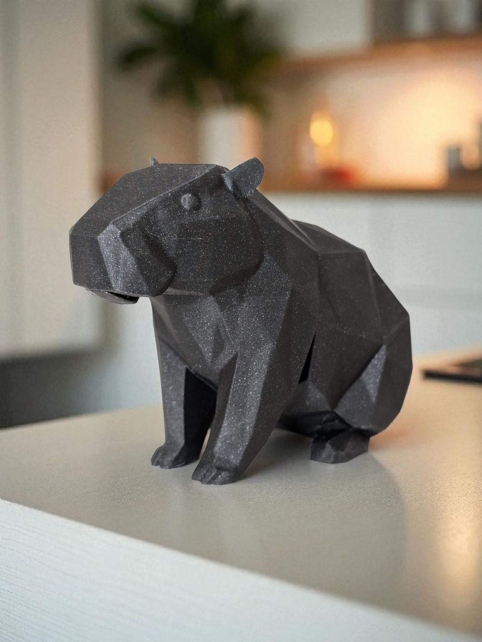 Sculpture #34 – The Minimalist Low Poly Capybara 3D print product image 3 by Deltaprints