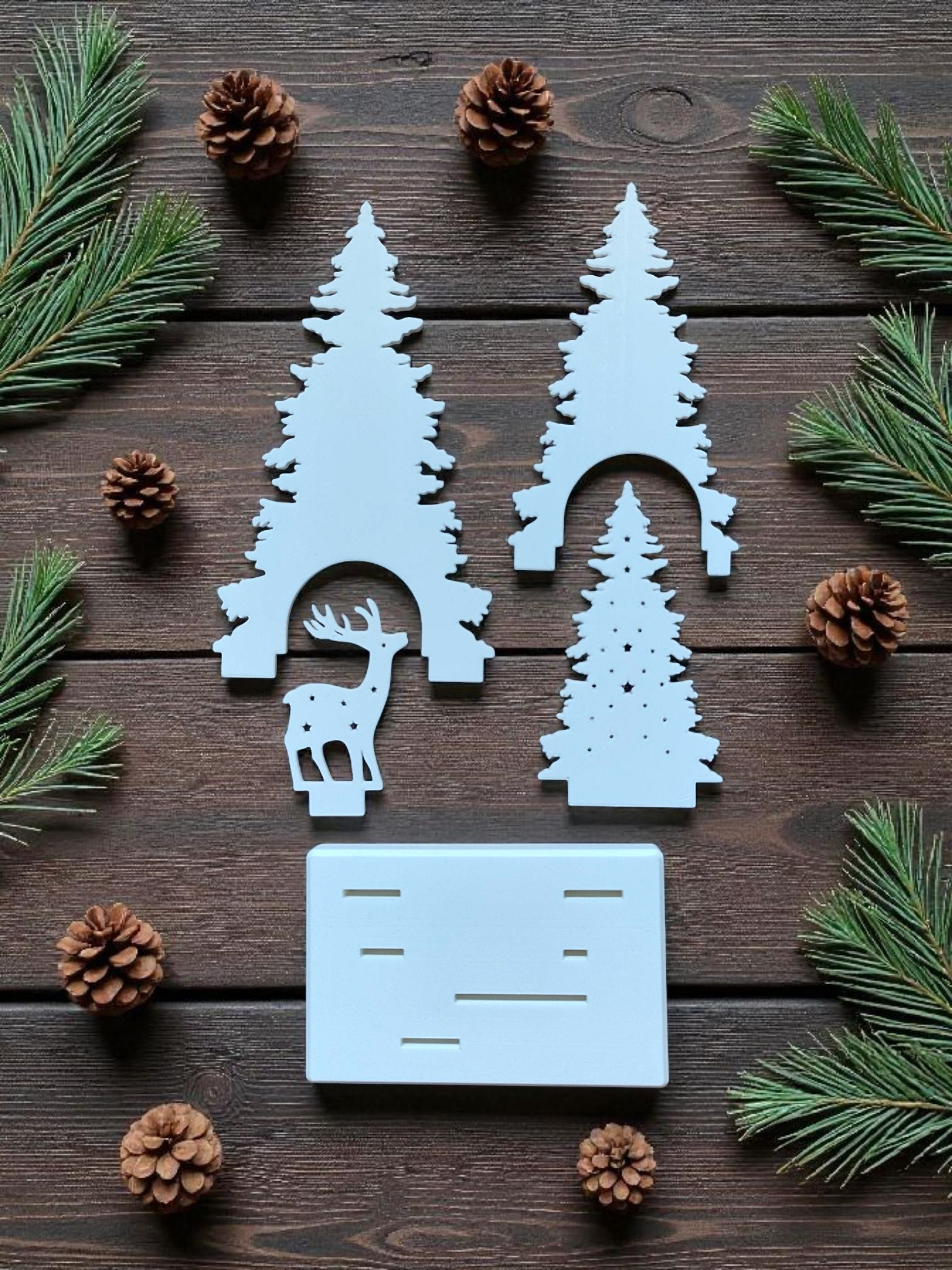 Christmas Decor Scene with LED tealight holder 3D print product image 4 by Deltaprints