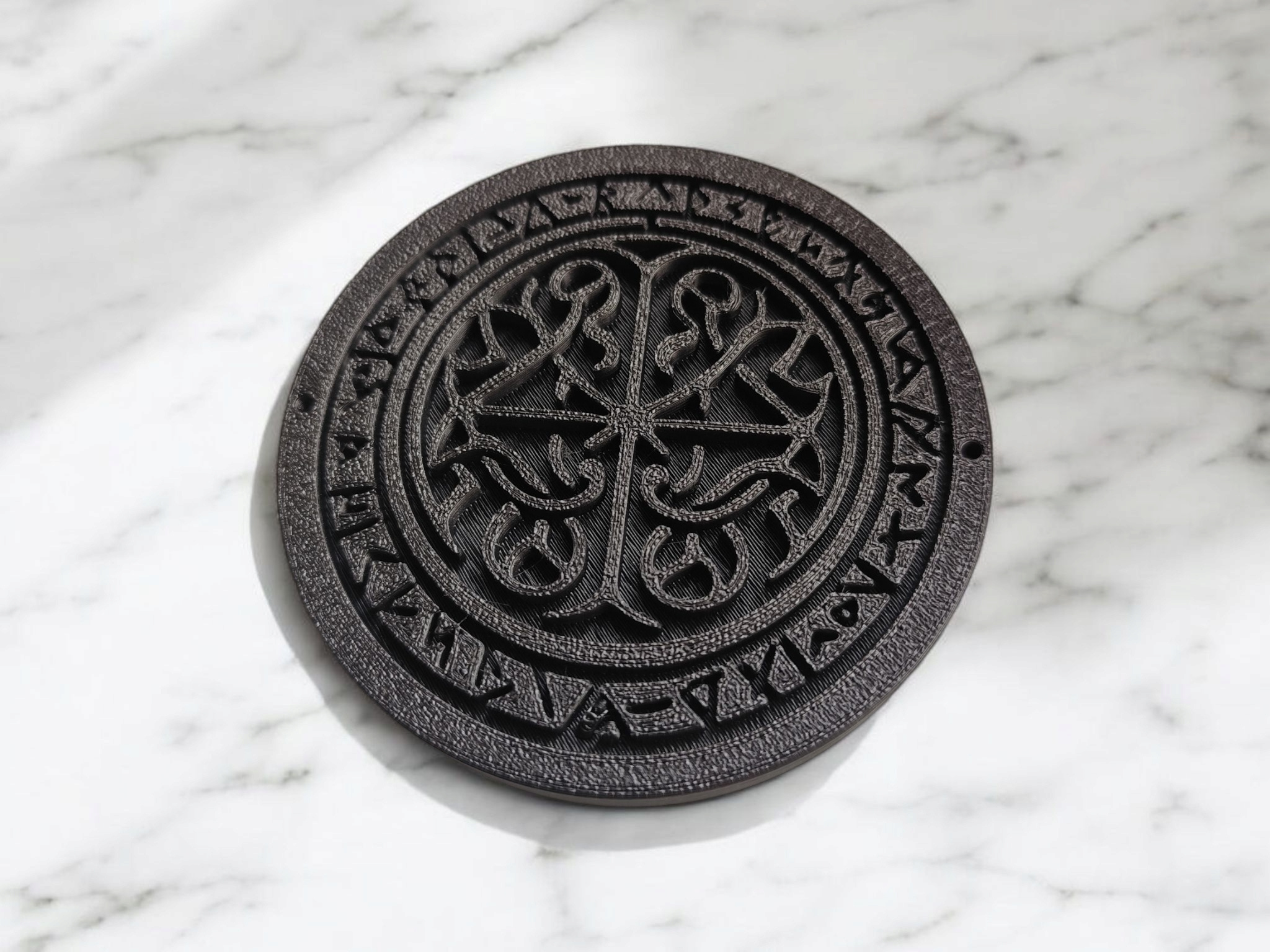 Drinks & Coffee Cup Coaster „Runestone“ 3D print product image 4 by Deltaprints